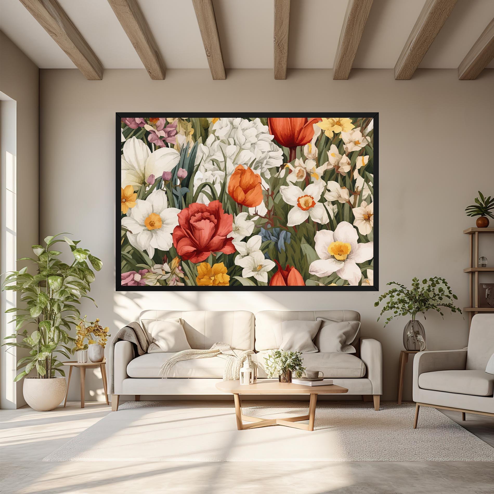 Vászonkép Orange Red Spring mockup 6