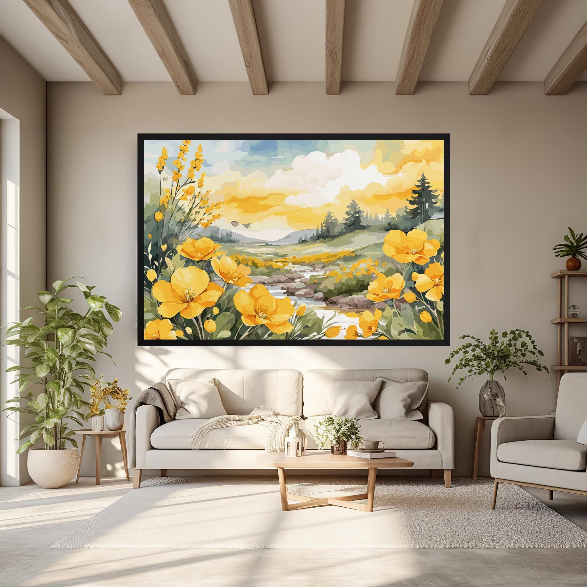 Yellow Spring Flower mockup 6