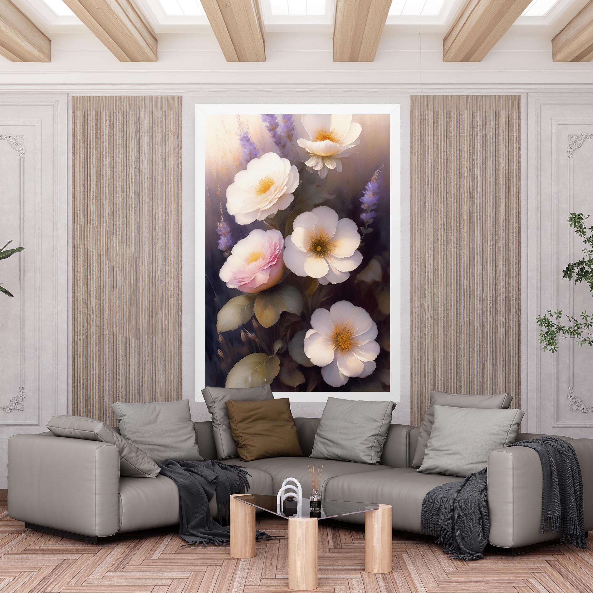 Vászonkép Cream Flower Spring mockup 6