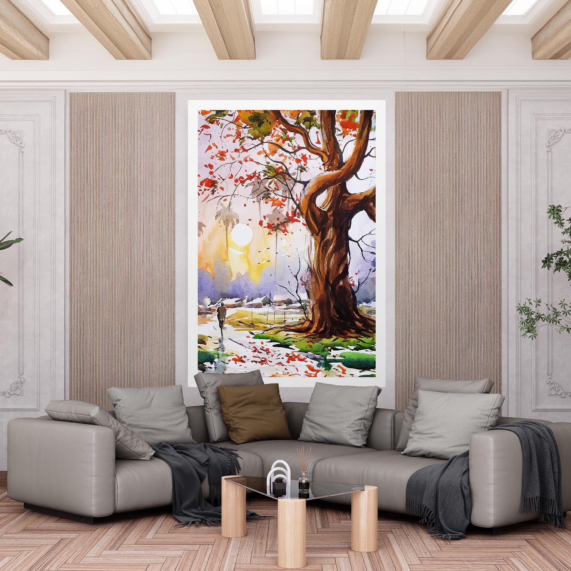 Watercolor Spring Tree mockup 6