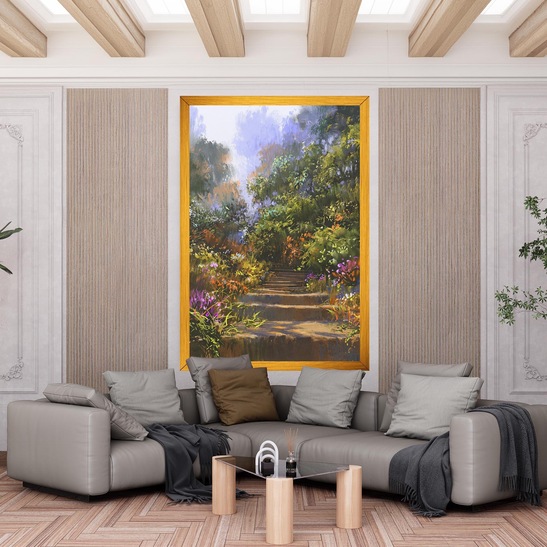 Vászonkép Spring Staircase Painting mockup 6
