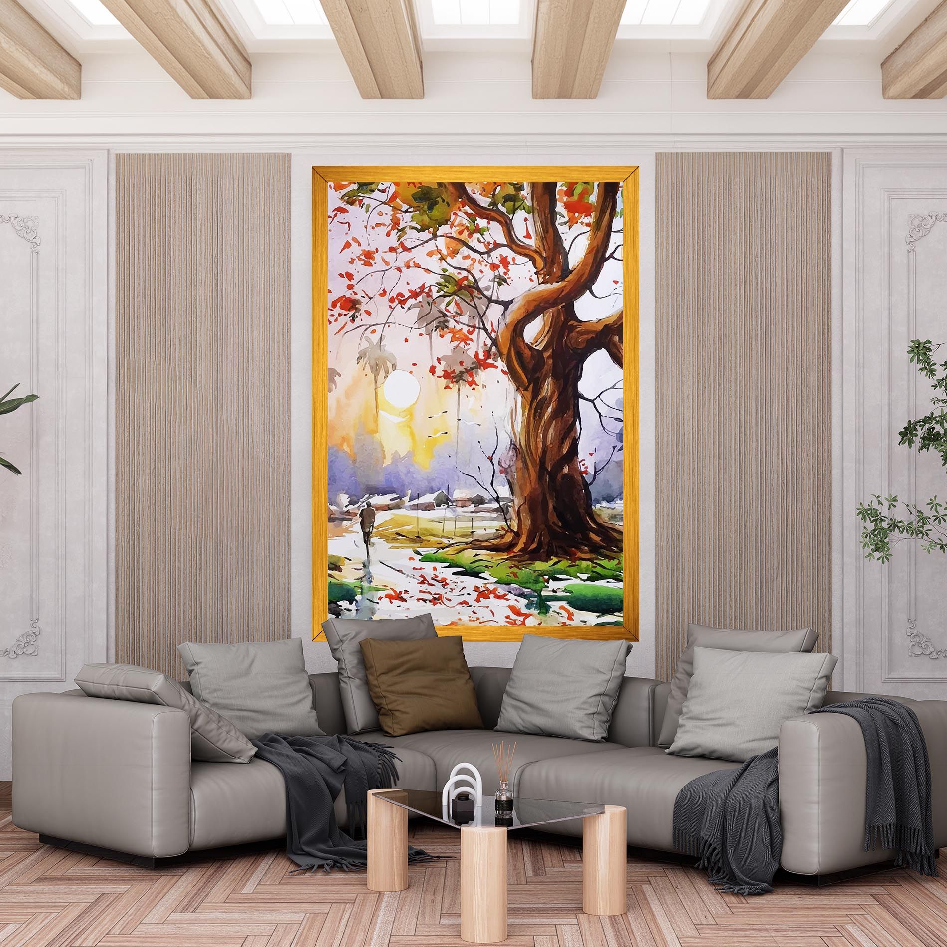 Watercolor Spring Tree mockup 6