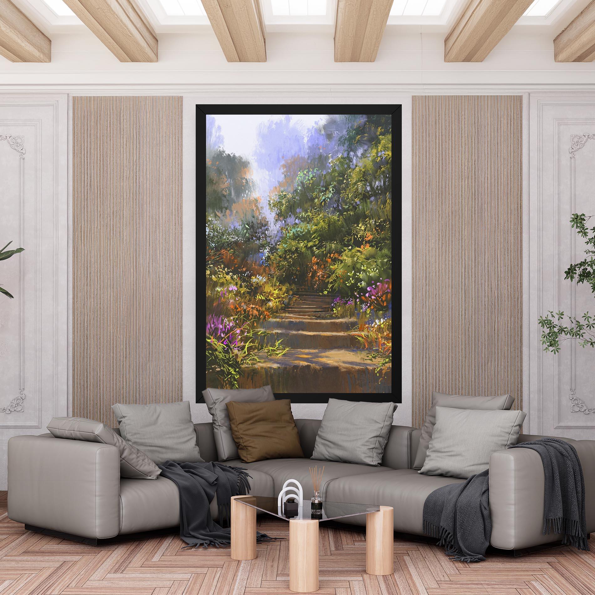 Vászonkép Spring Staircase Painting mockup 6