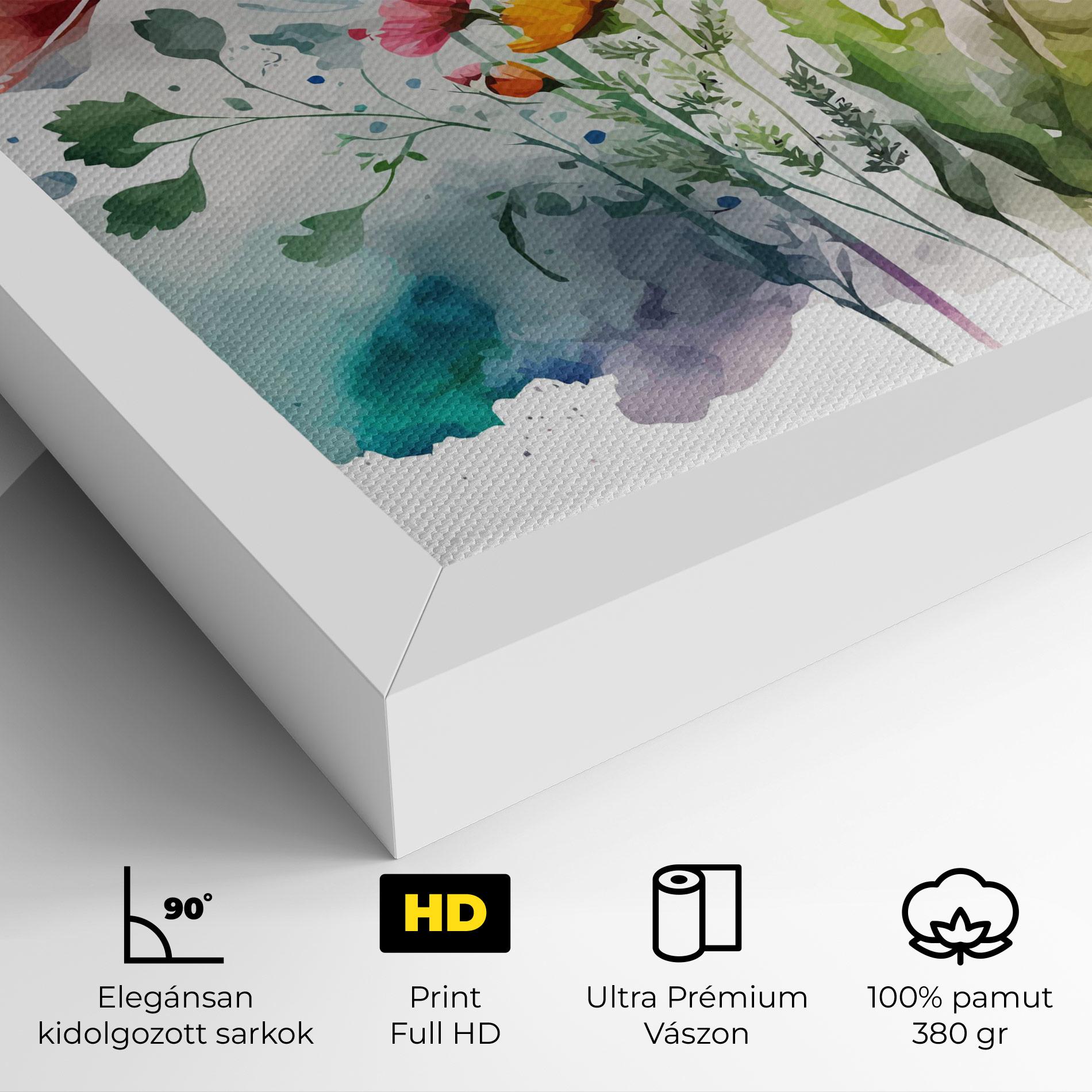 Vászonkép Beautiful Spring Flowers mockup 4