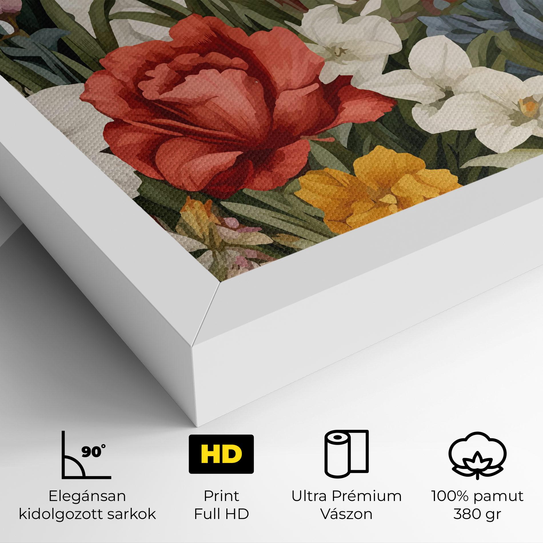 Vászonkép Orange Red Spring mockup 4