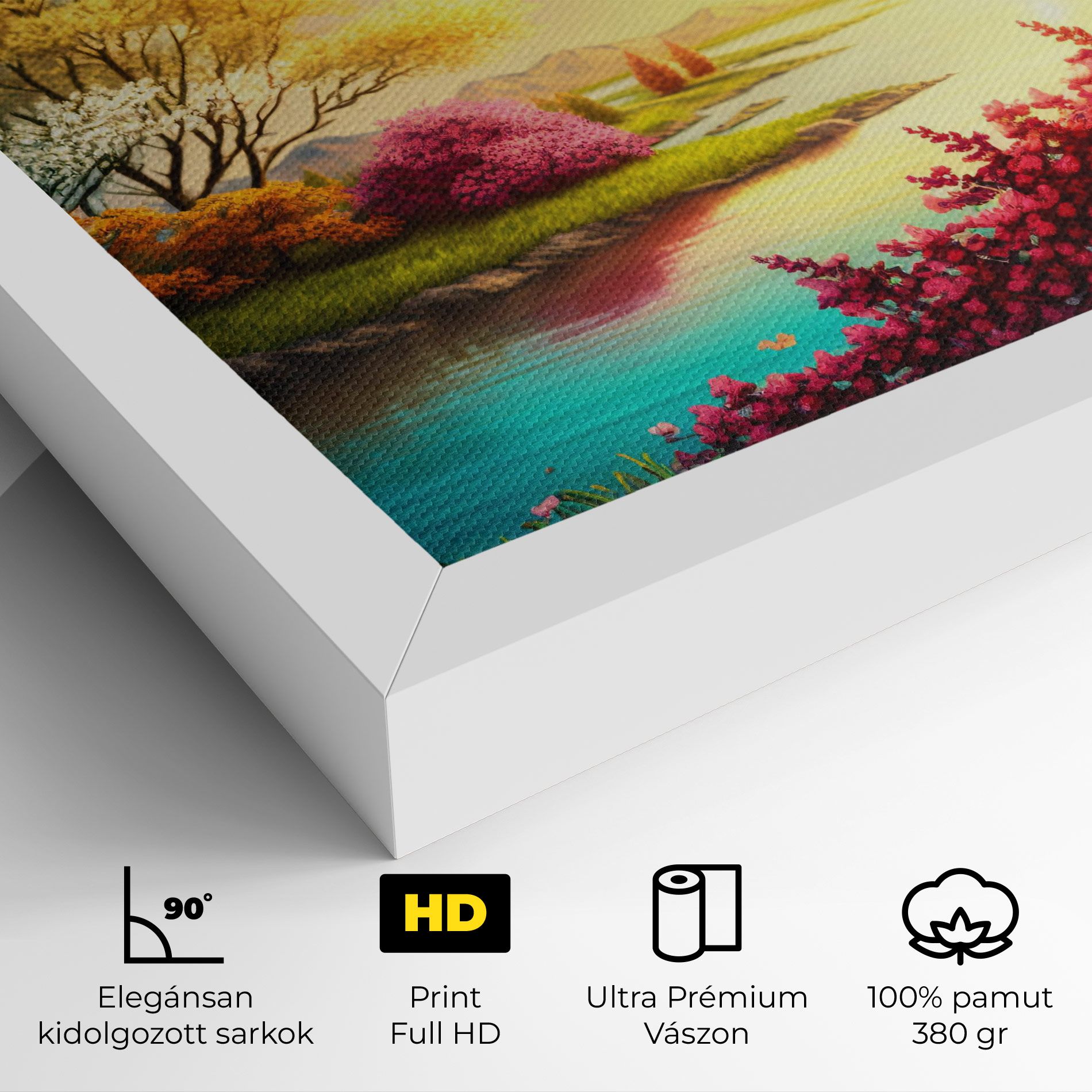 Pink Yellow Trees mockup 4