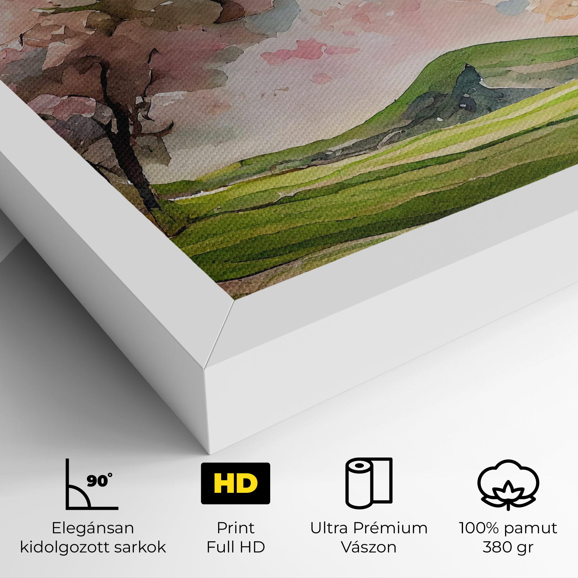 Vászonkép Spring Pink Trees mockup 4