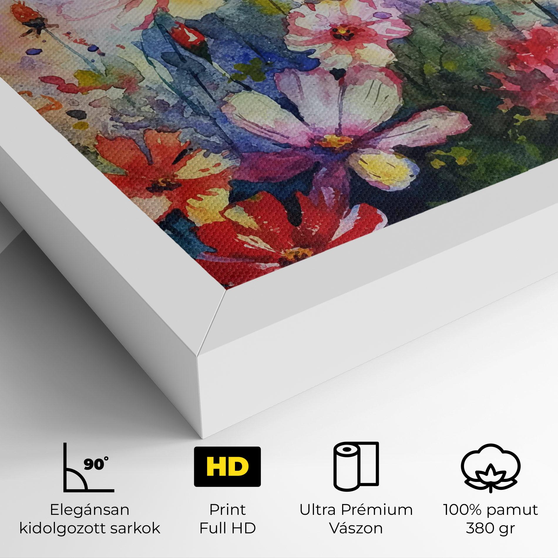 Vászonkép Water Art Flowers mockup 4