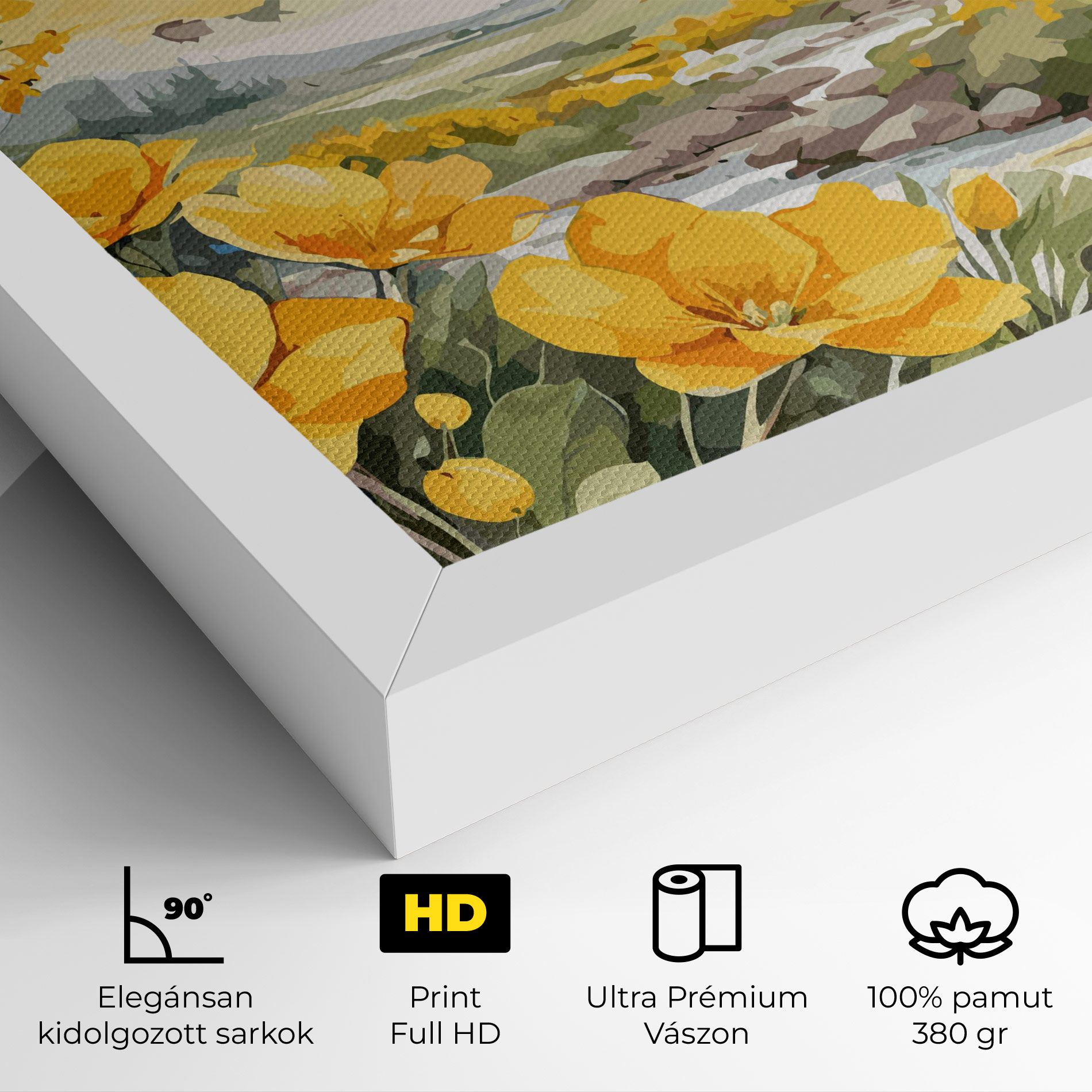 Yellow Spring Flower mockup 4