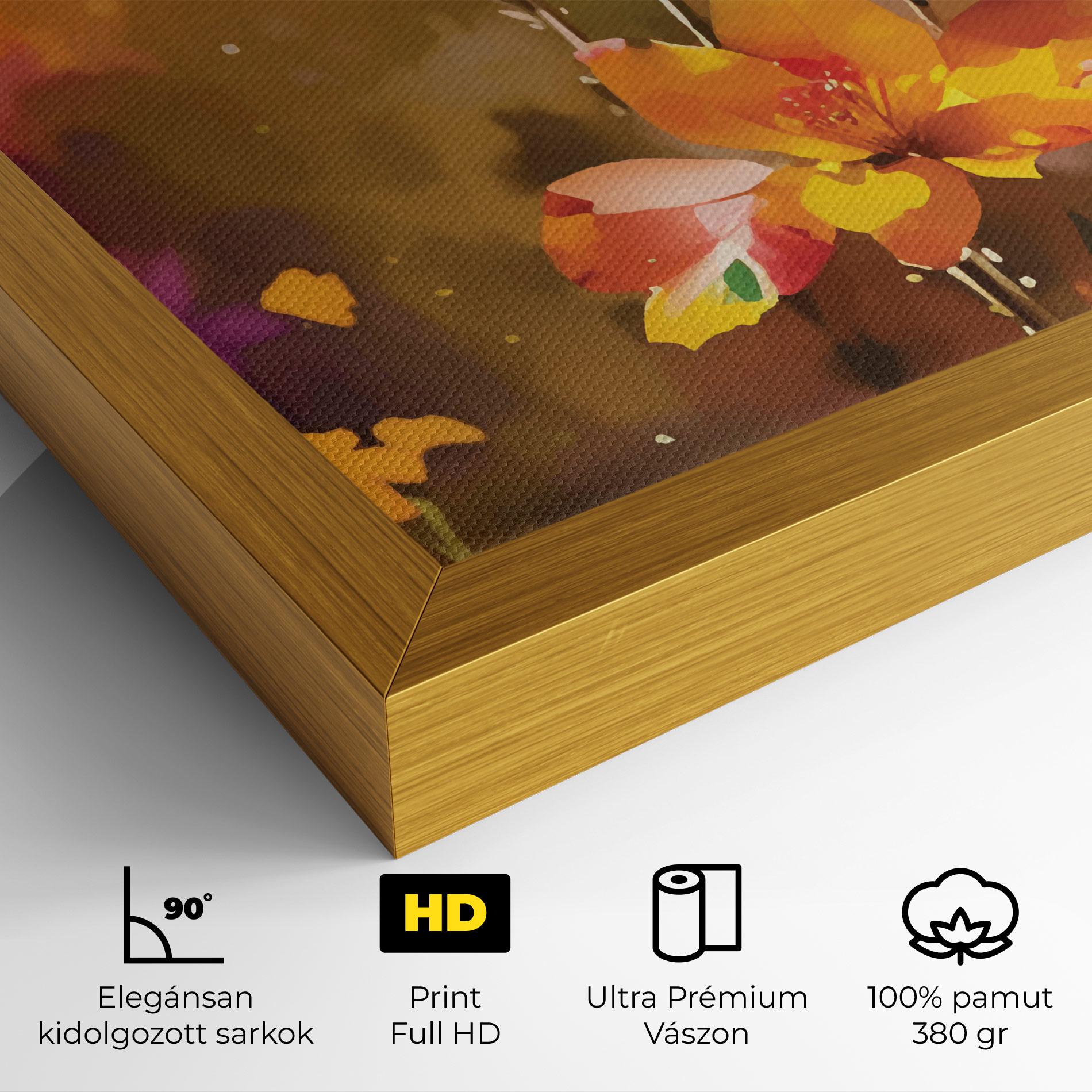 Vászonkép Orange Pink Spring mockup 4