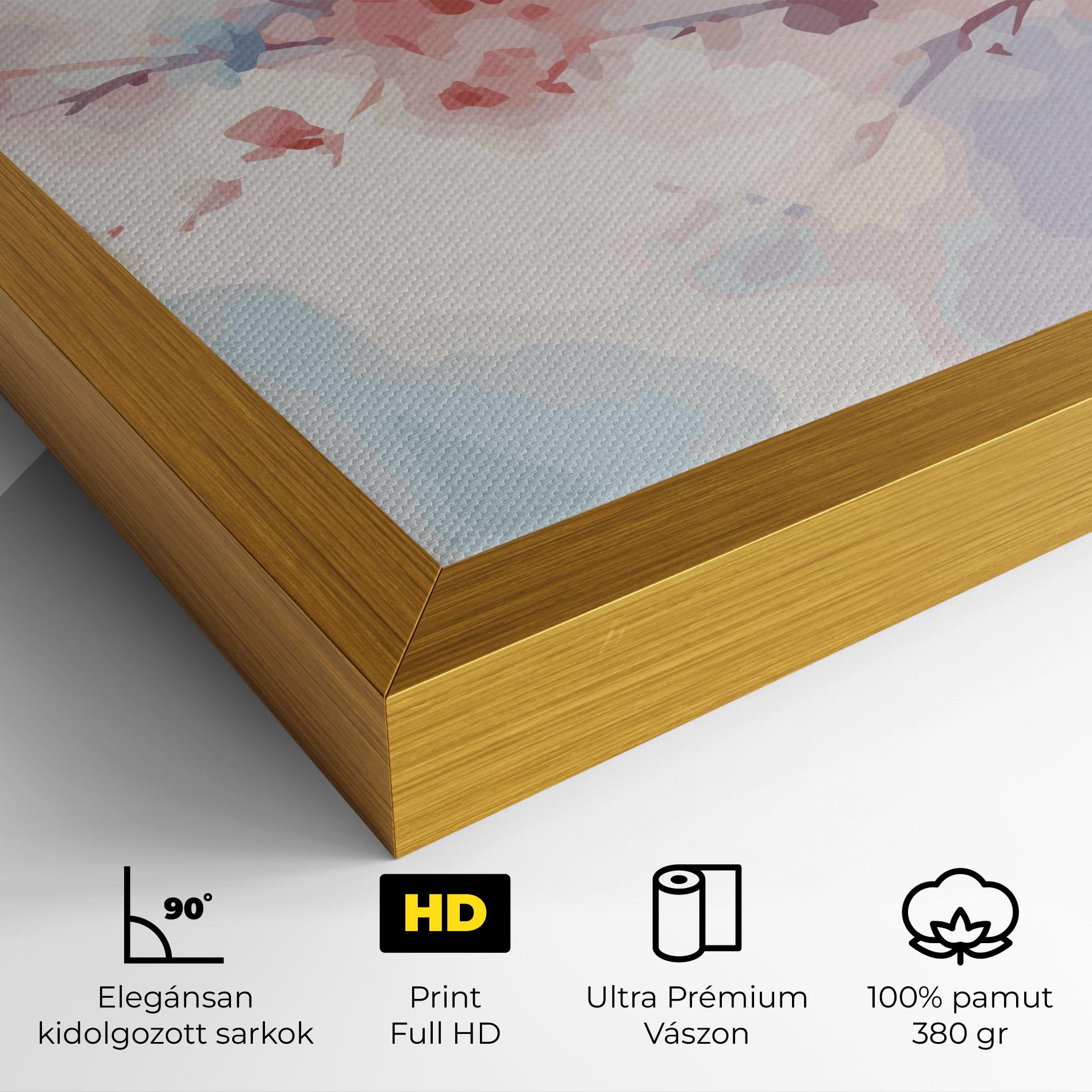 Vászonkép Pastel Spring Flowers mockup 4