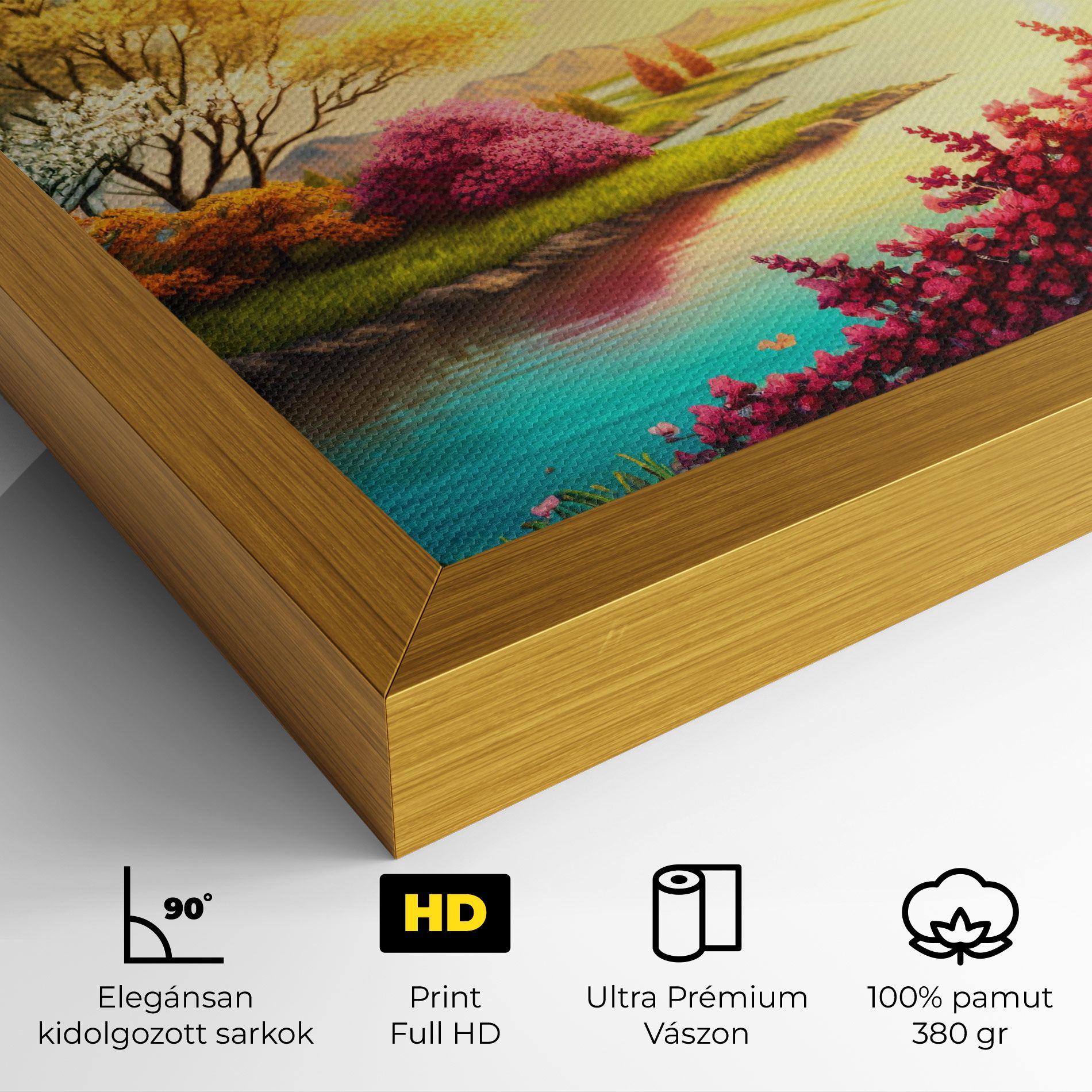 Pink Yellow Trees mockup 4