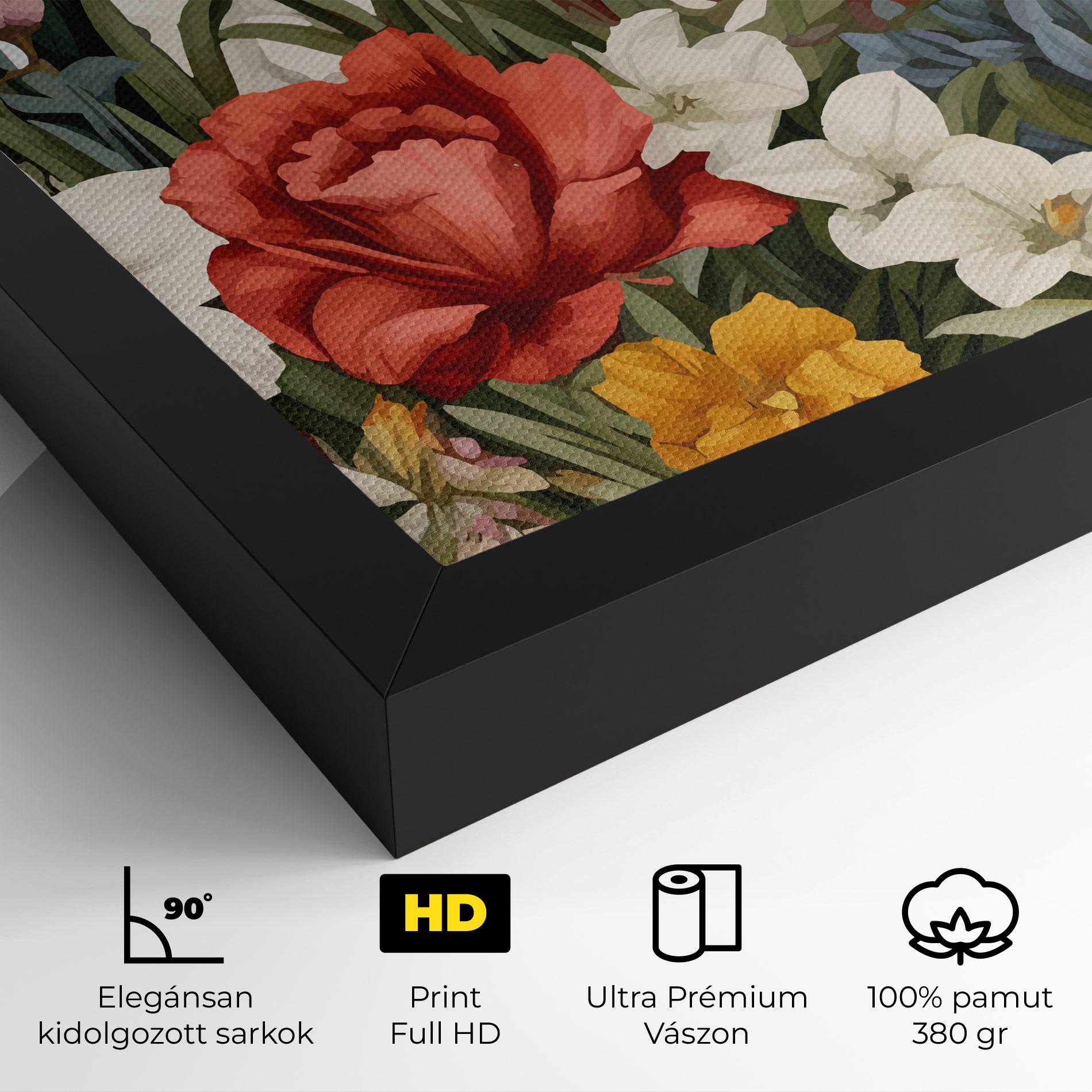 Vászonkép Orange Red Spring mockup 4