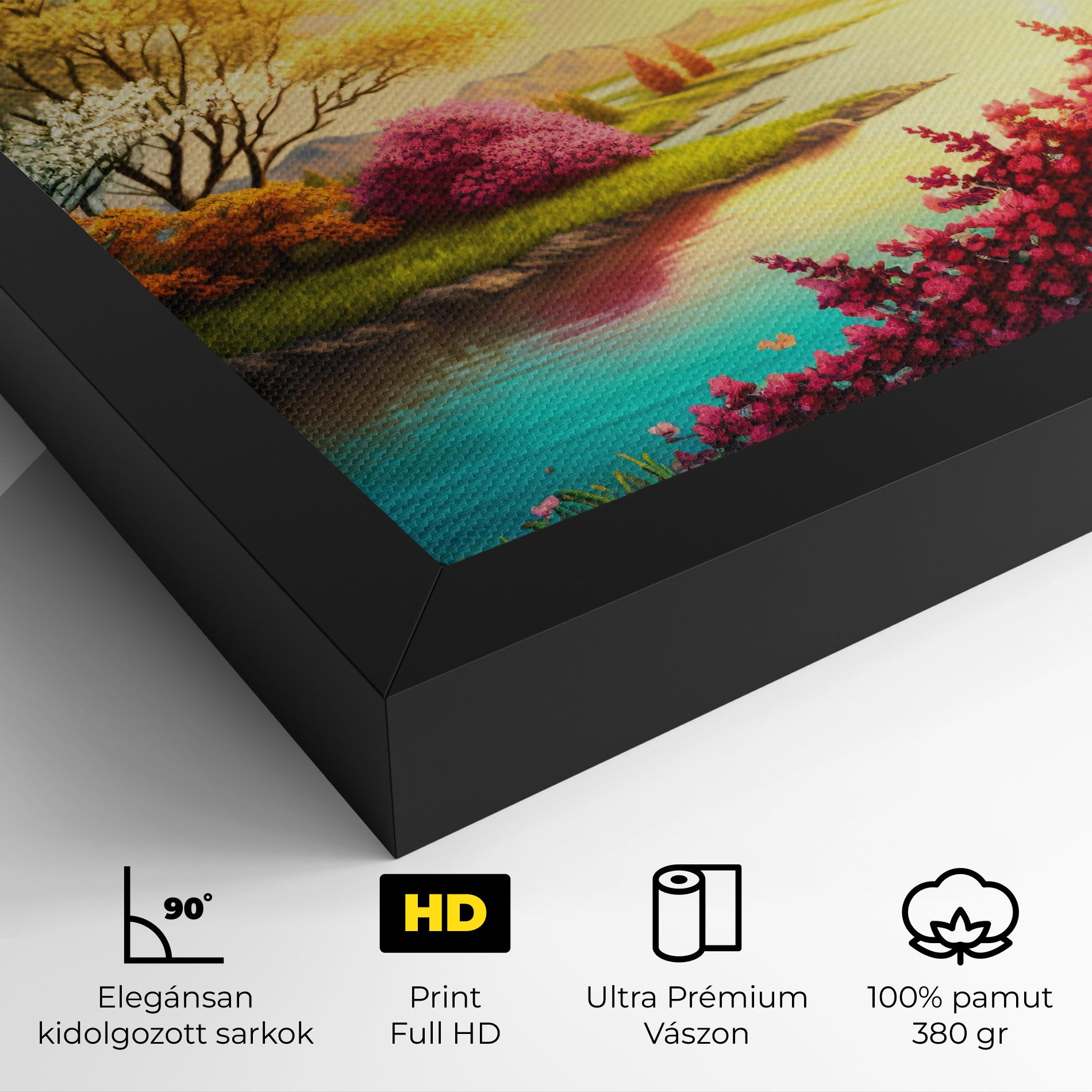 Pink Yellow Trees mockup 4
