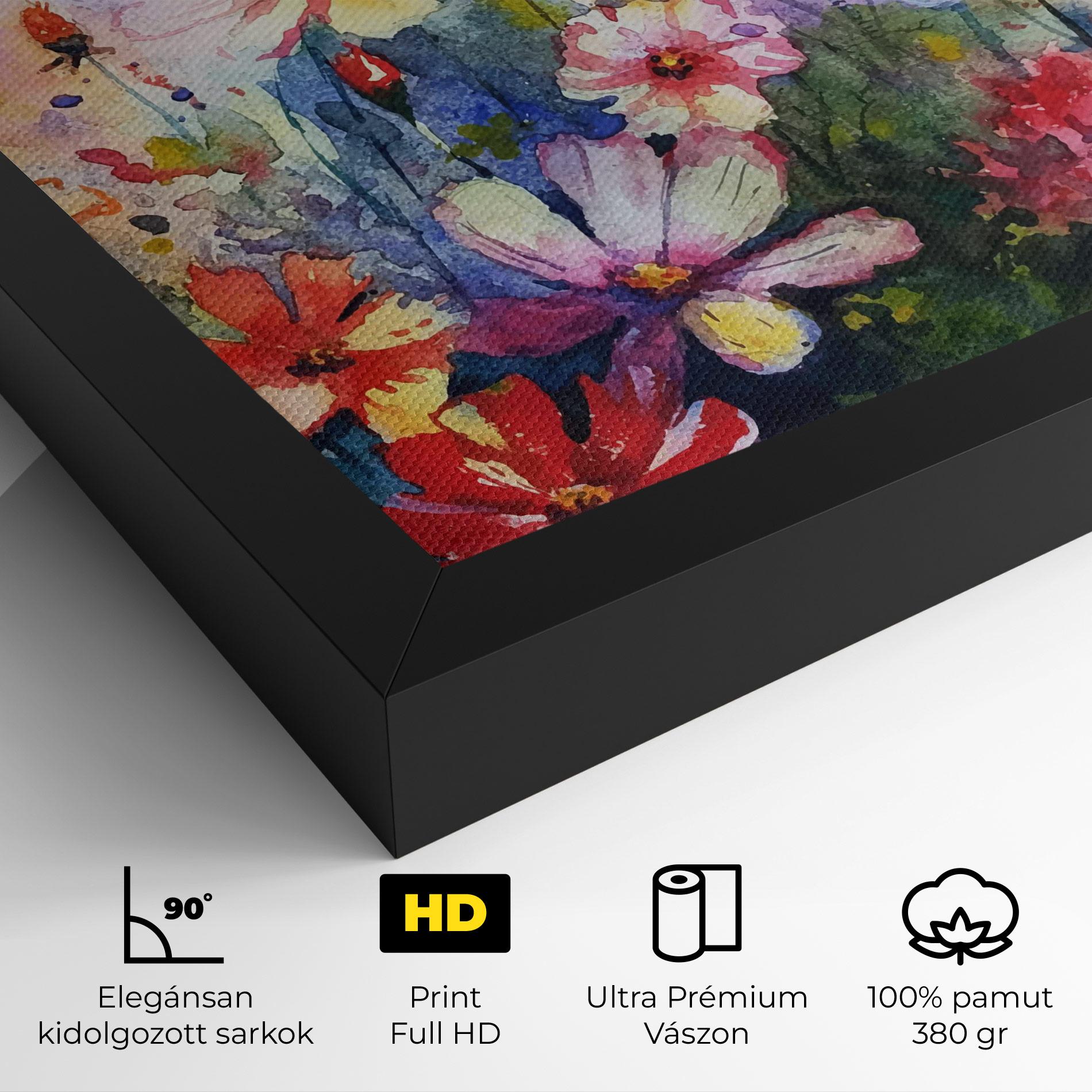 Vászonkép Water Art Flowers mockup 4