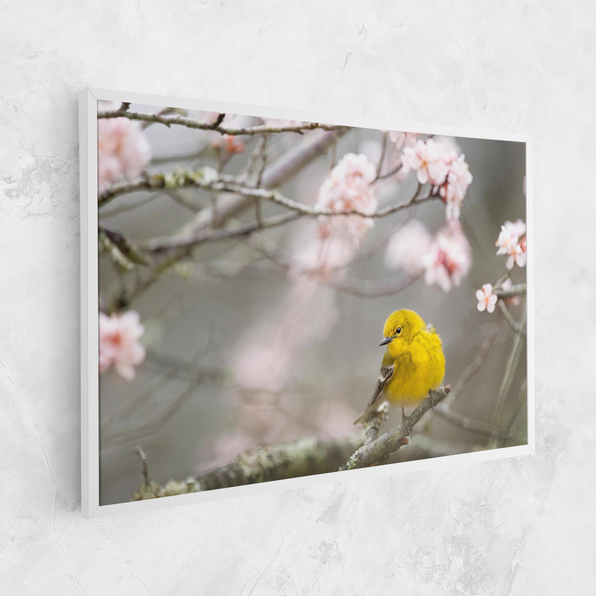 Vászonkép Pretty Spring Yellow Bird mockup 1