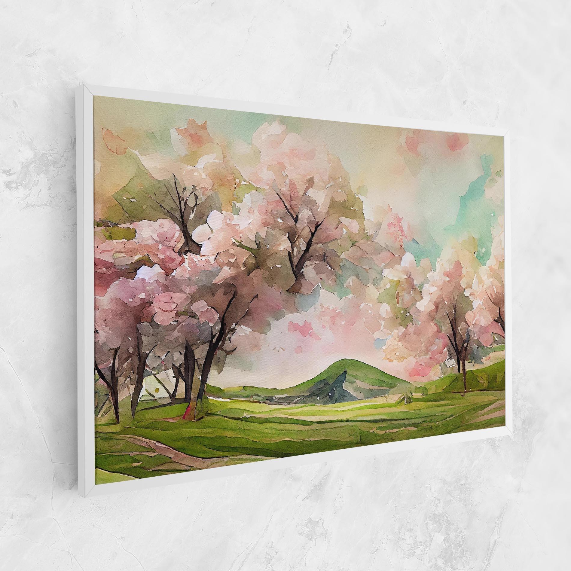 Vászonkép Spring Pink Trees mockup 1