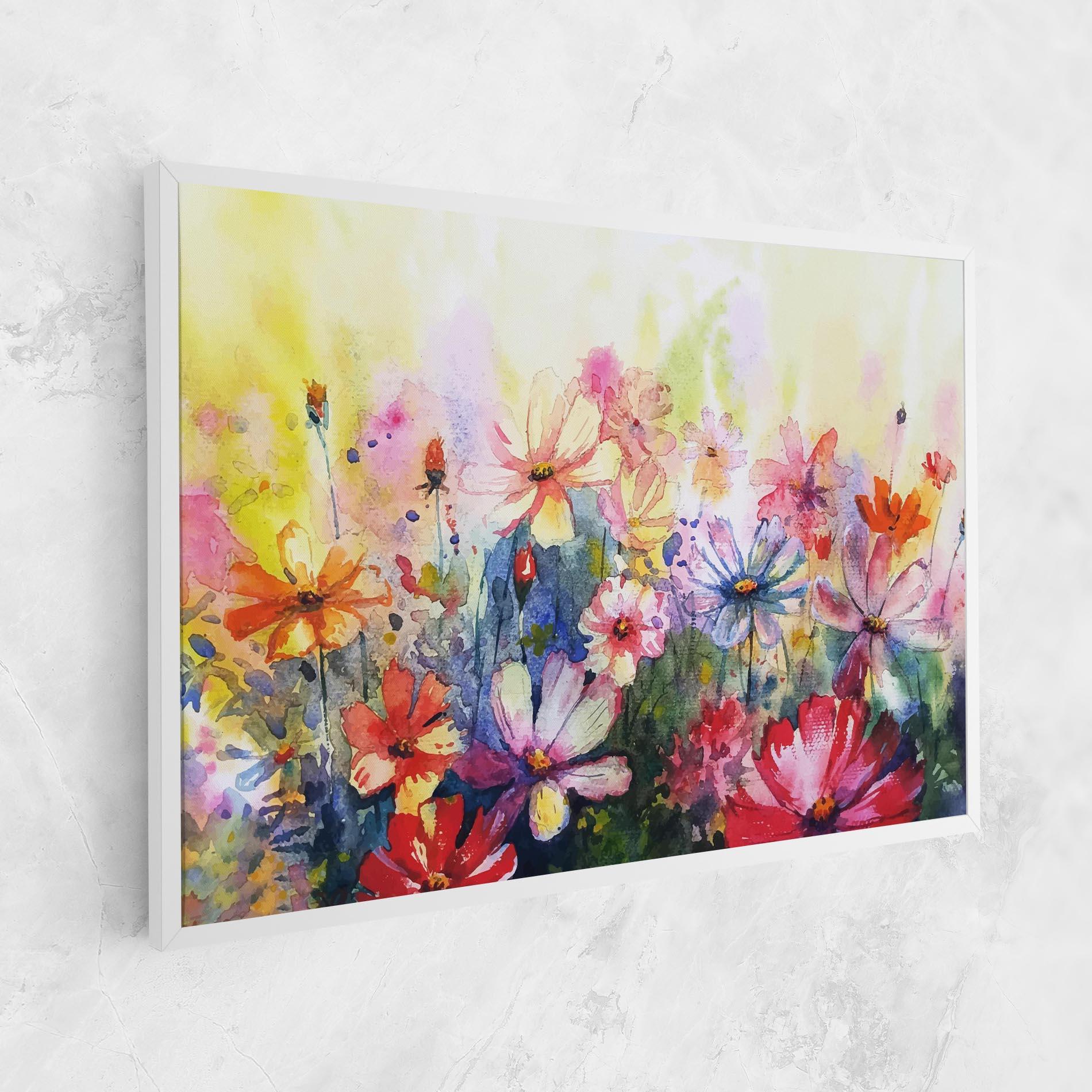 Vászonkép Water Art Flowers mockup 1