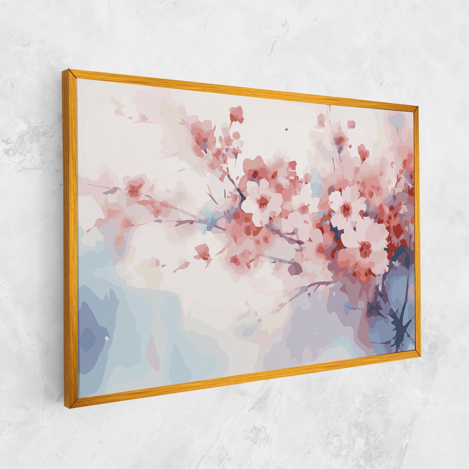 Vászonkép Pastel Spring Flowers mockup 1
