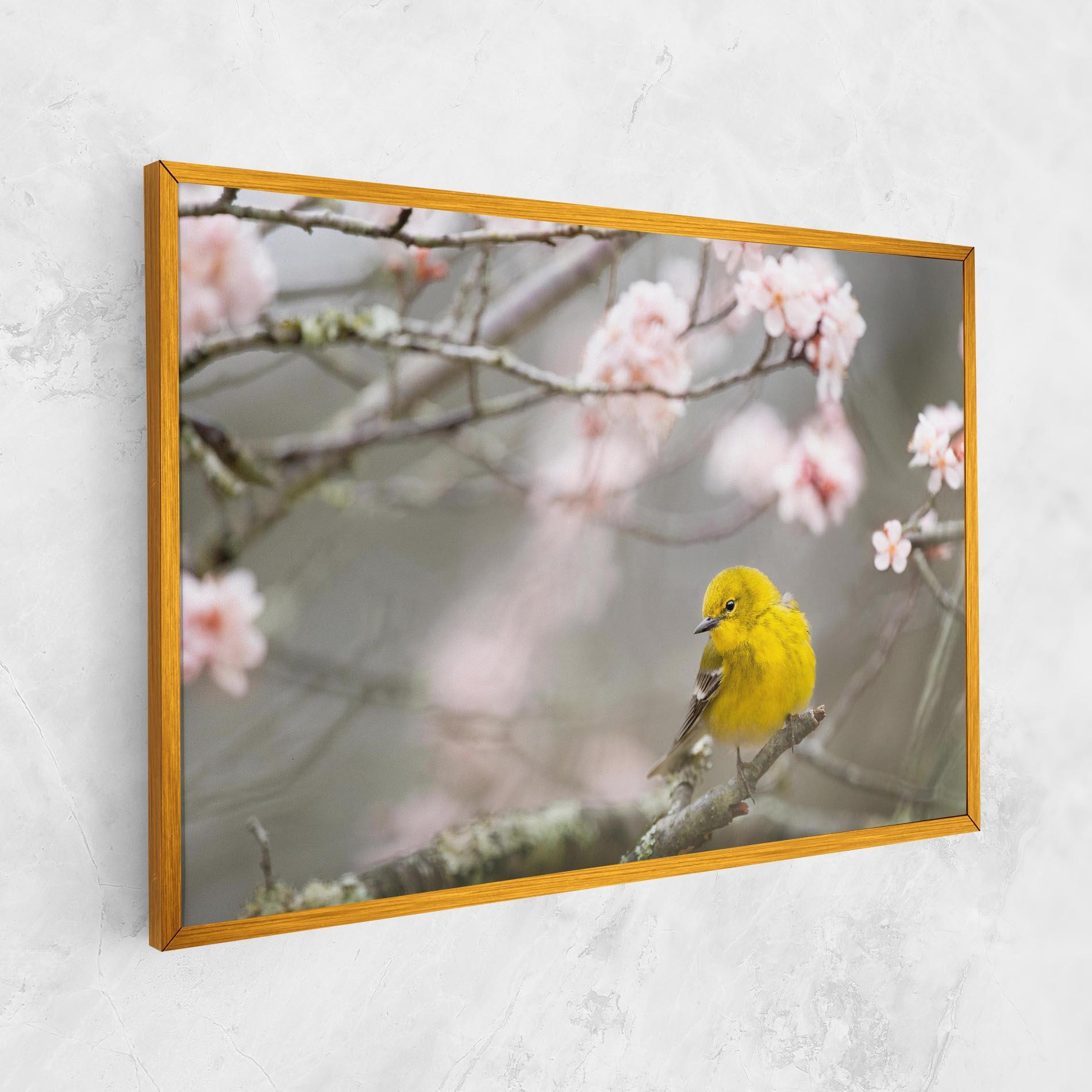 Vászonkép Pretty Spring Yellow Bird mockup 1