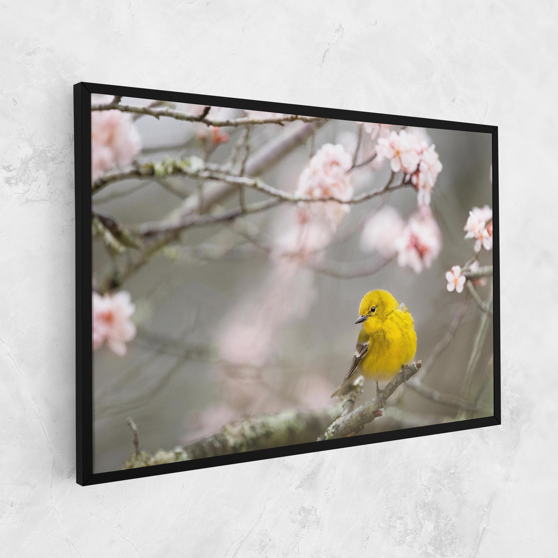 Vászonkép Pretty Spring Yellow Bird mockup 1