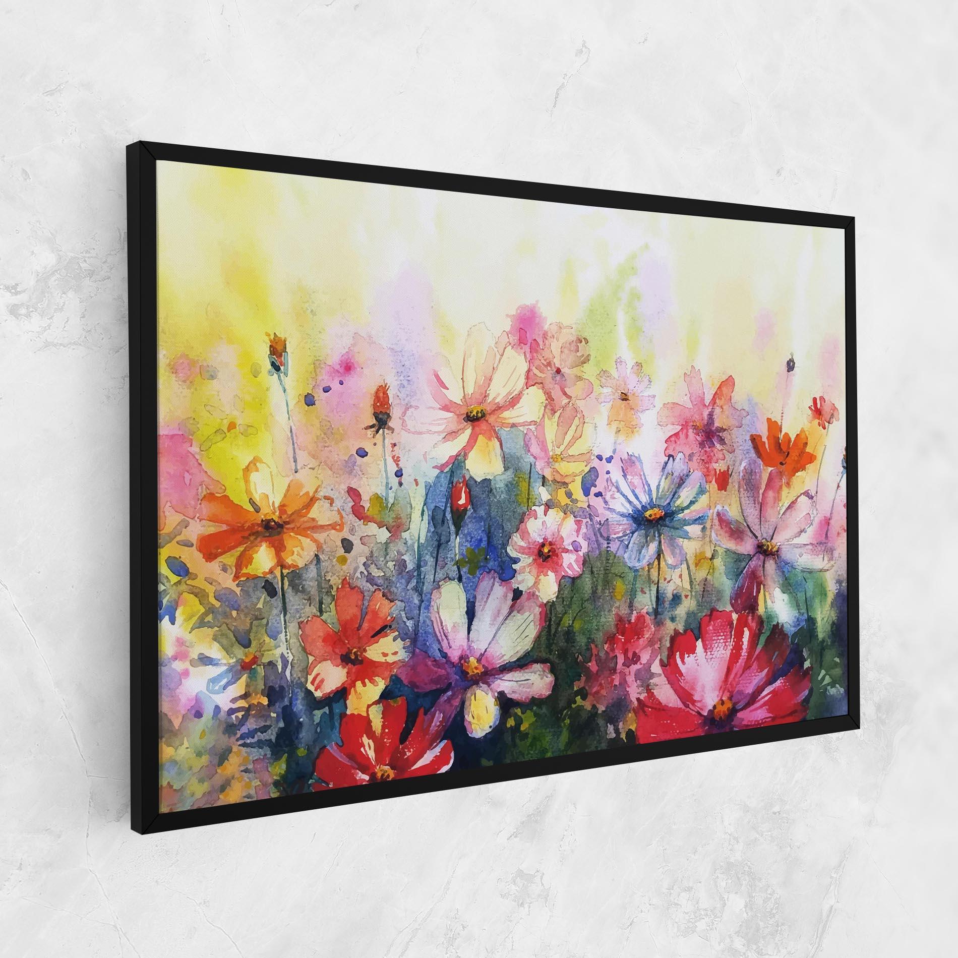 Vászonkép Water Art Flowers mockup 1