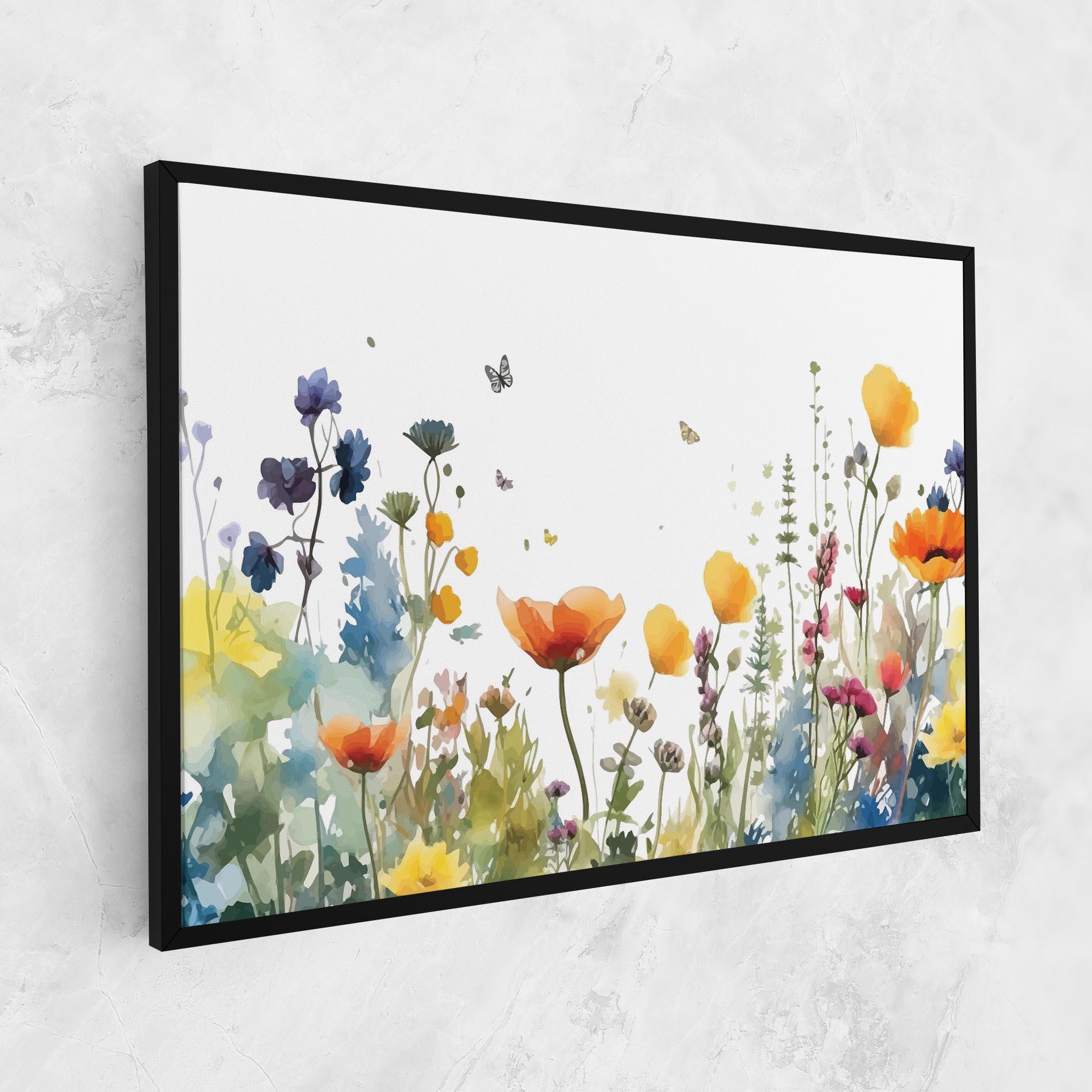 Vászonkép Watercolor Spring Flowers mockup 1