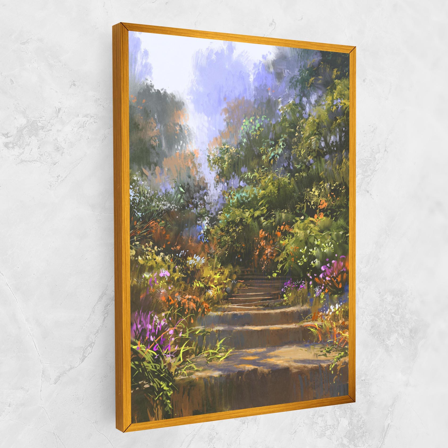 Vászonkép Spring Staircase Painting mockup 1
