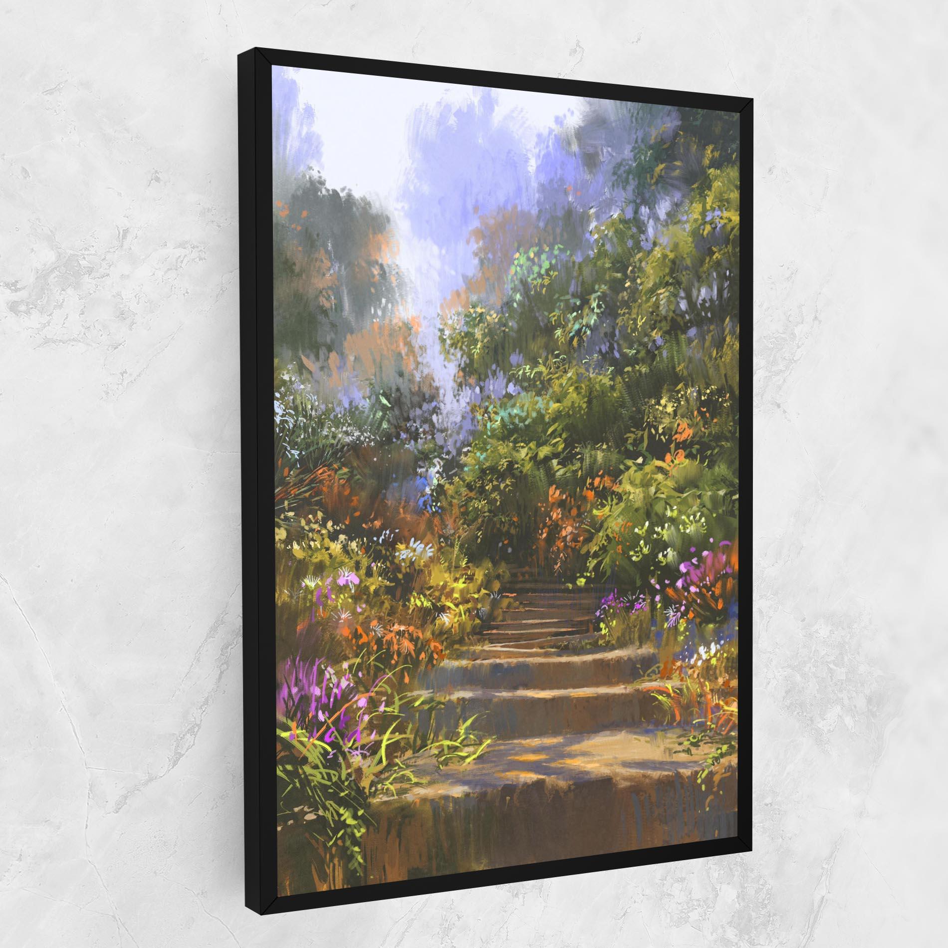 Vászonkép Spring Staircase Painting mockup 1