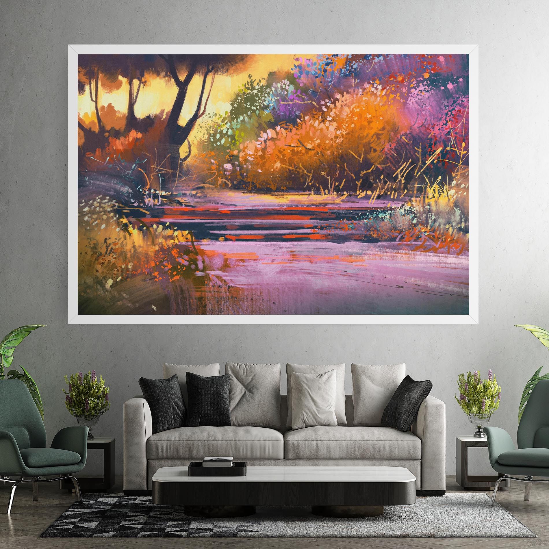 Landscape Colorful Trees mockup 7