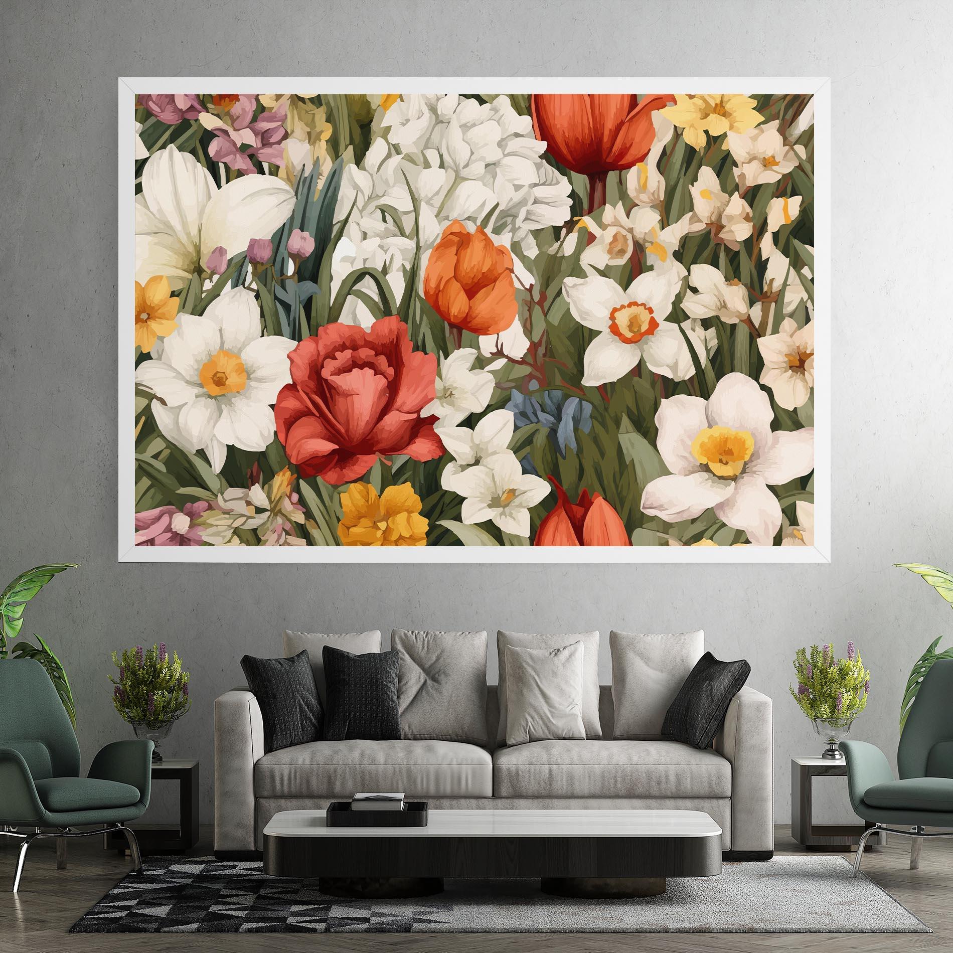 Vászonkép Orange Red Spring mockup 7