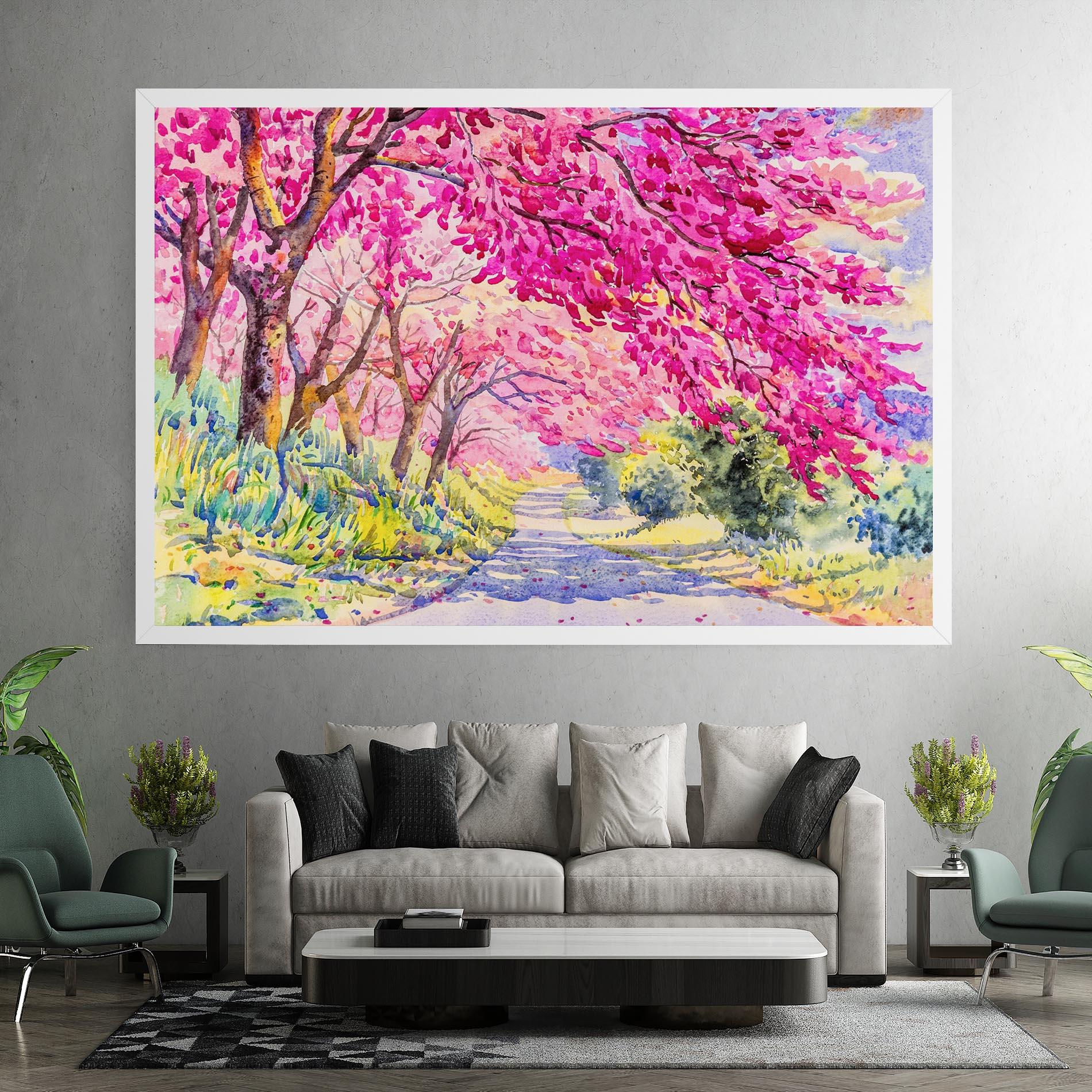 Vászonkép Pink Trees Art mockup 7