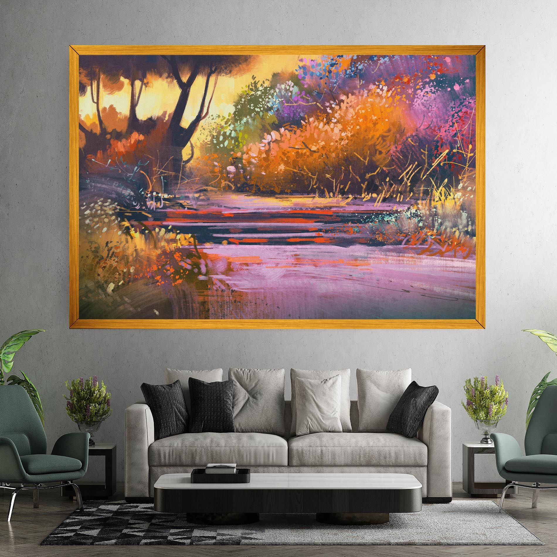 Landscape Colorful Trees mockup 7