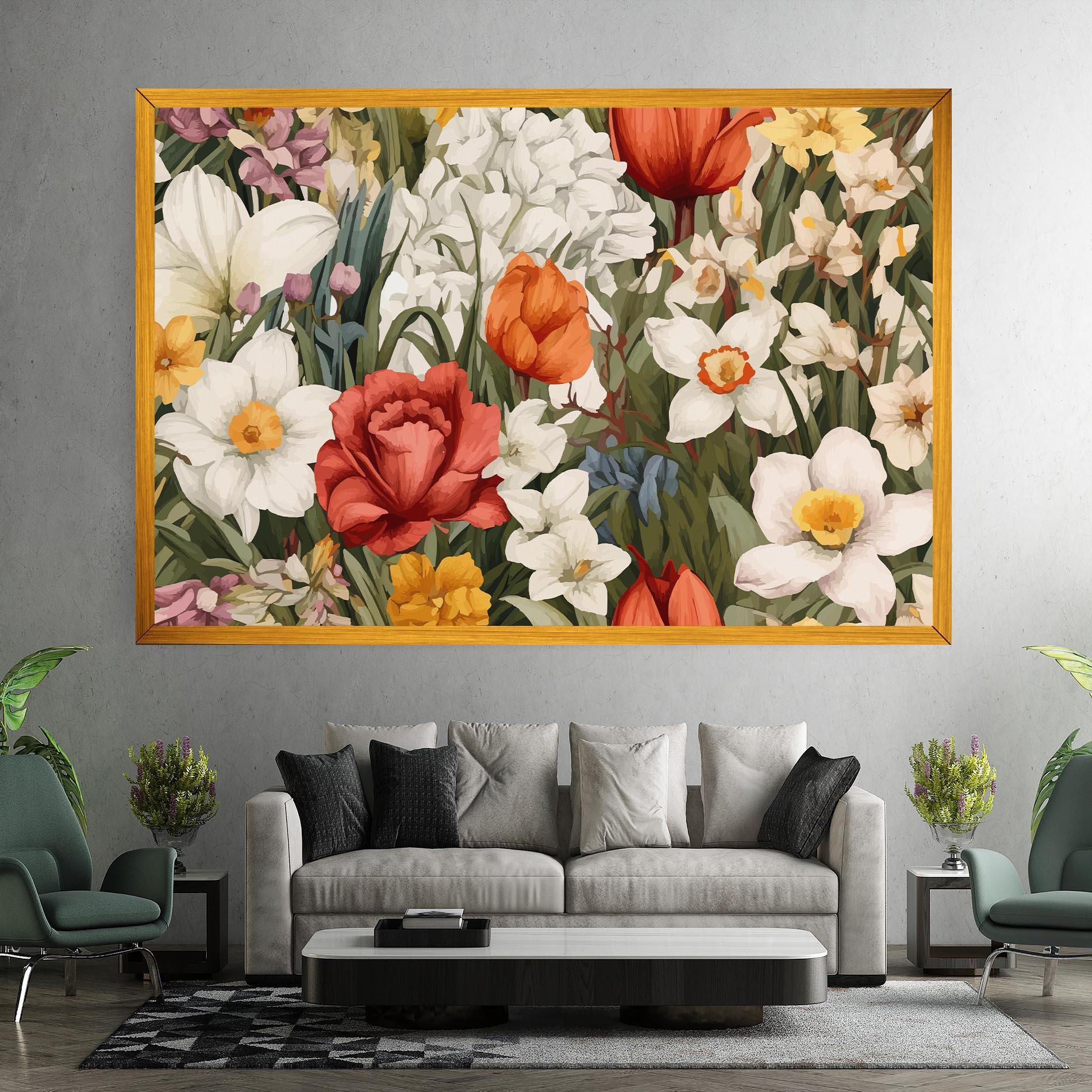 Vászonkép Orange Red Spring mockup 7