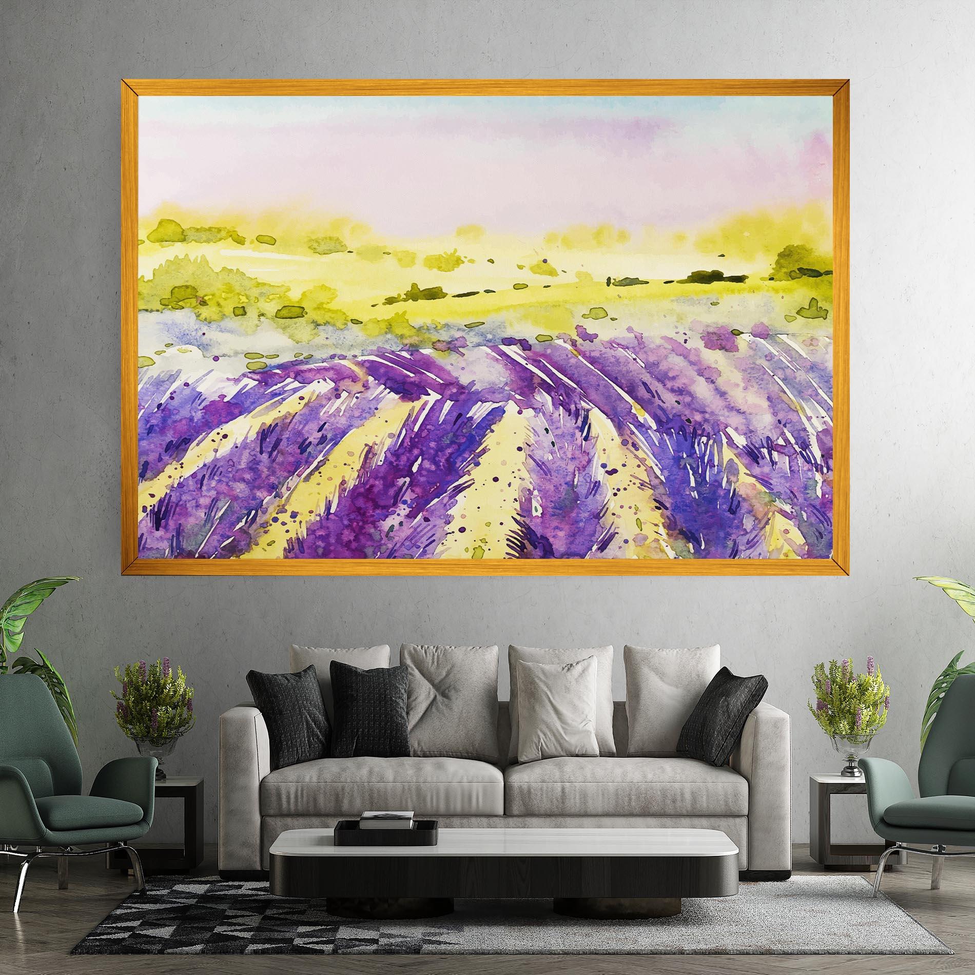 Vászonkép Purple Spring Field mockup 7