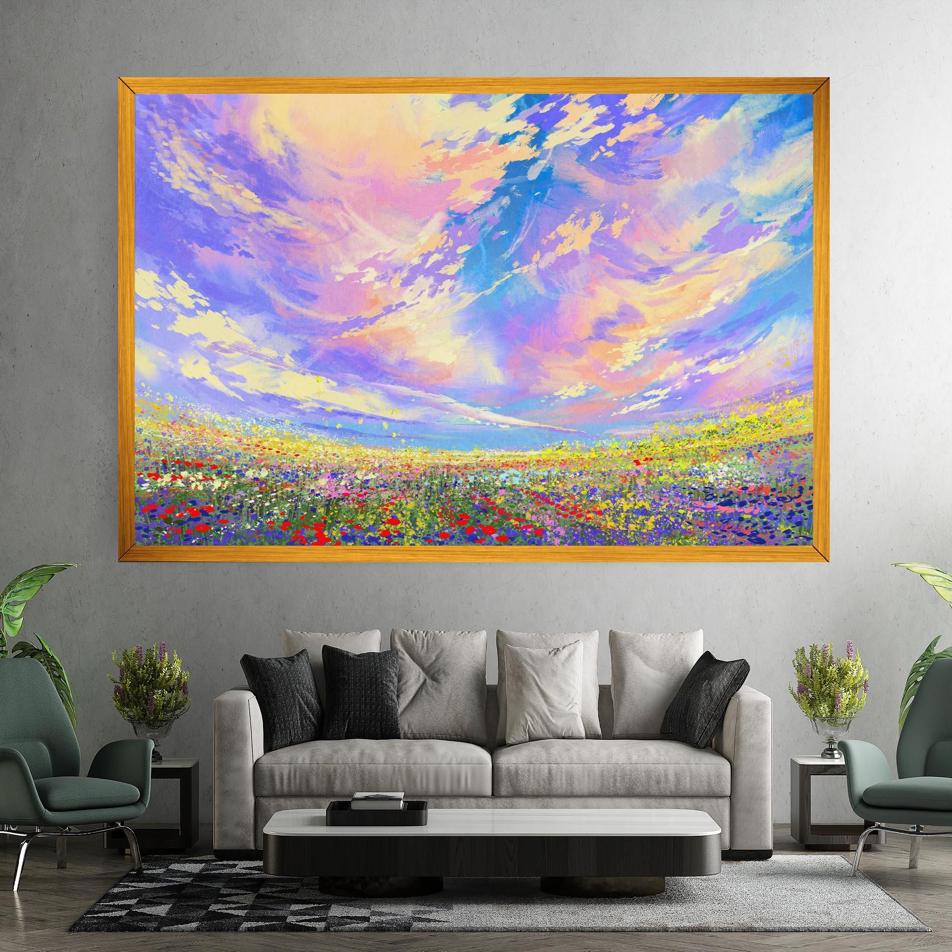 Vászonkép Spring Field mockup 7