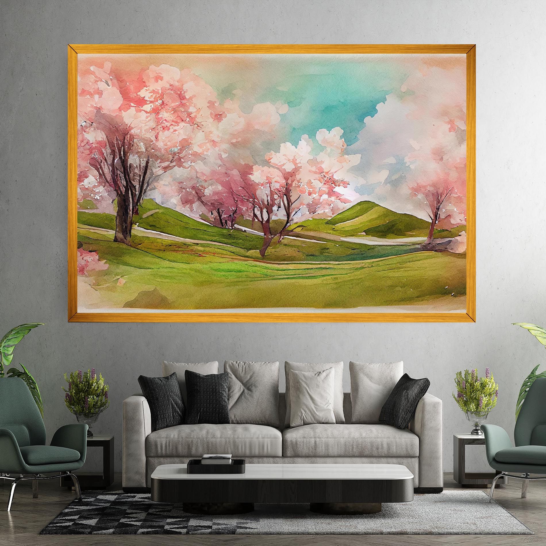 Spring Trees Painting mockup 7