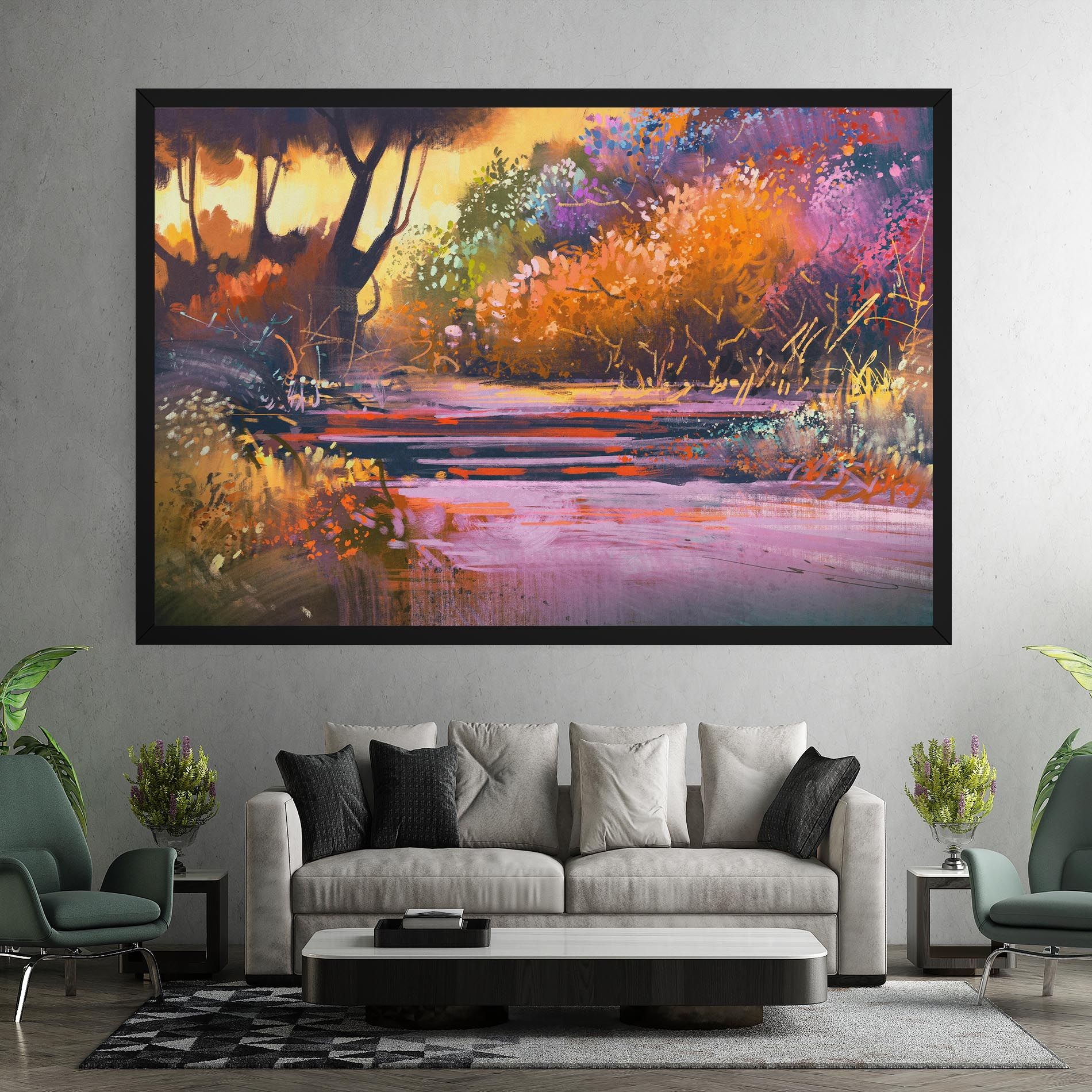 Landscape Colorful Trees mockup 7