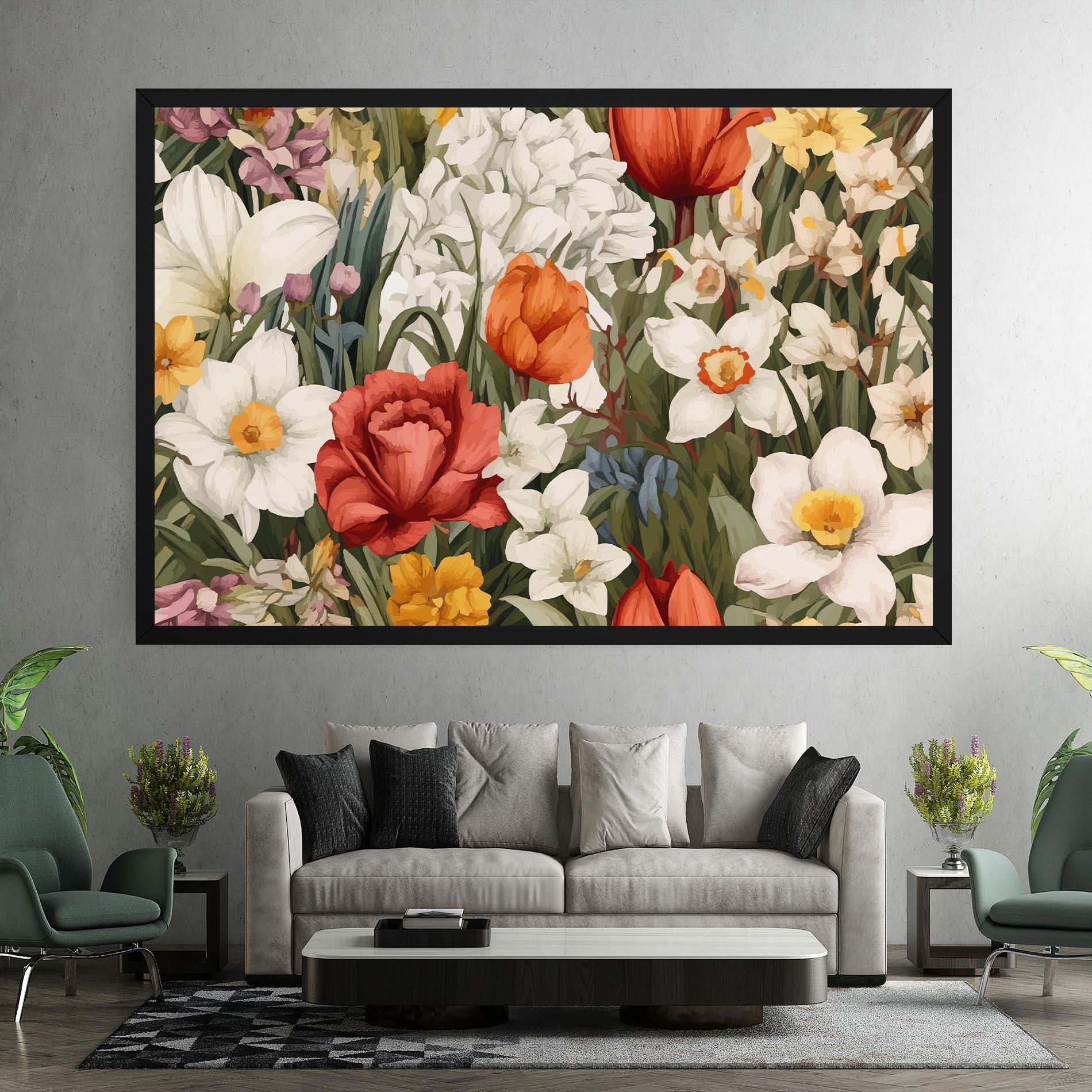 Vászonkép Orange Red Spring mockup 7