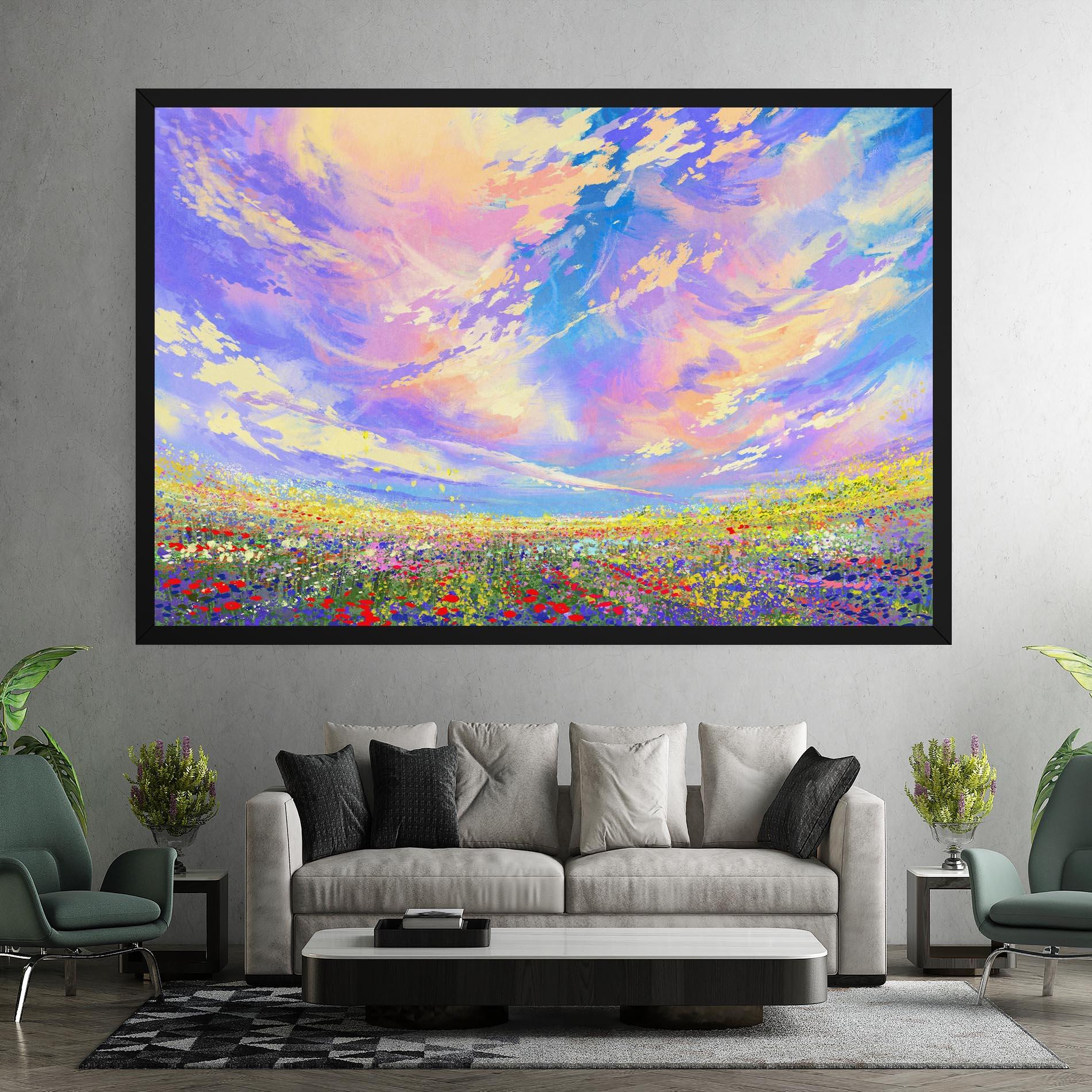 Vászonkép Spring Field mockup 7