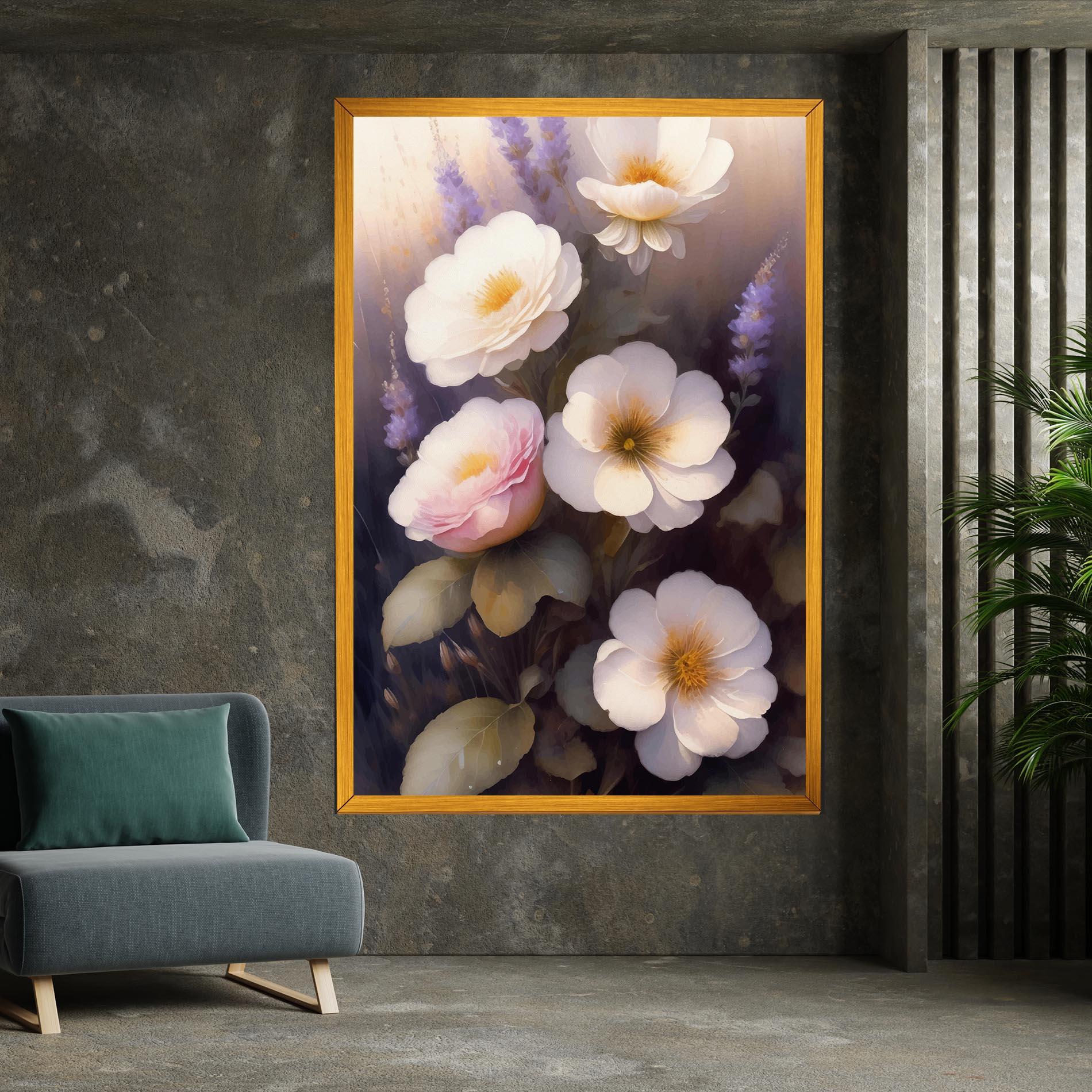 Vászonkép Cream Flower Spring mockup 7