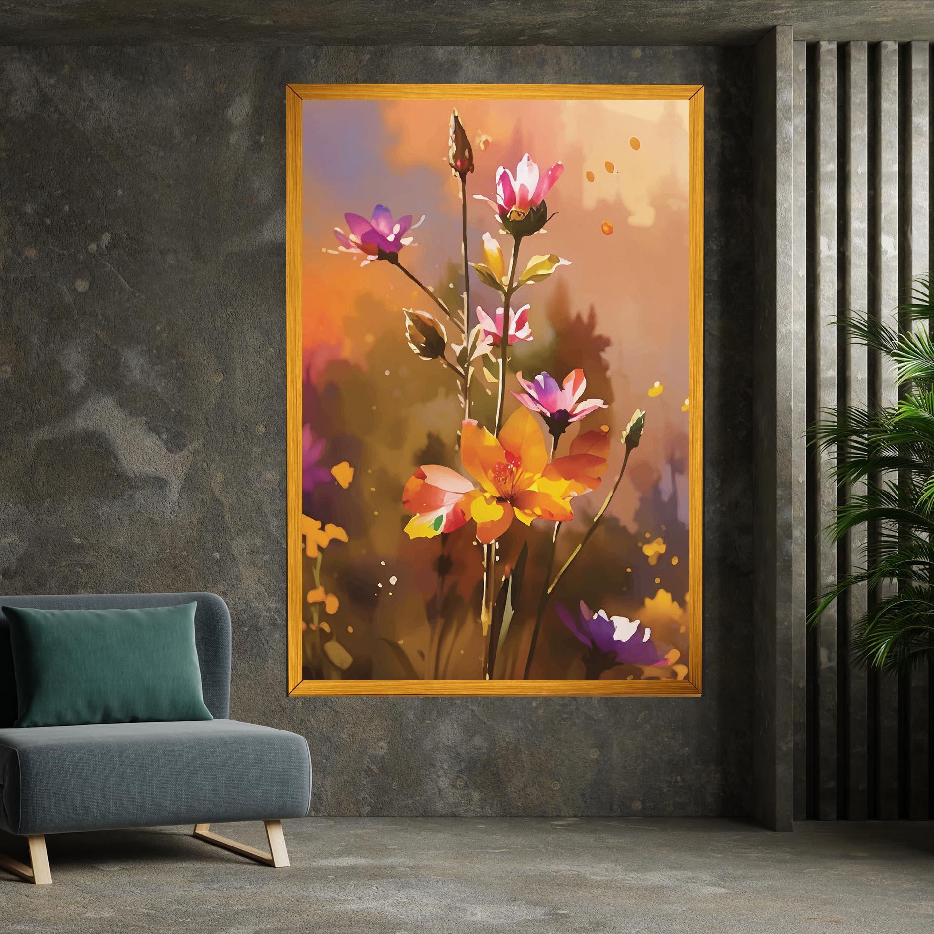 Vászonkép Orange Pink Spring mockup 7