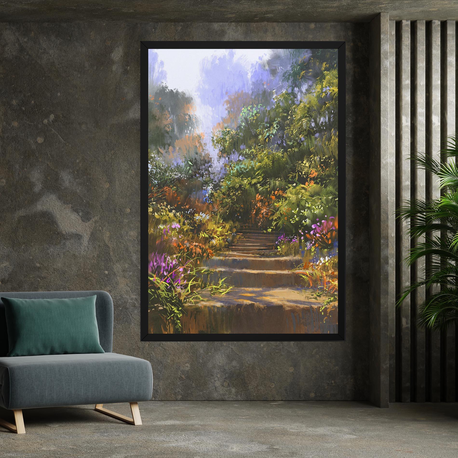 Vászonkép Spring Staircase Painting mockup 7