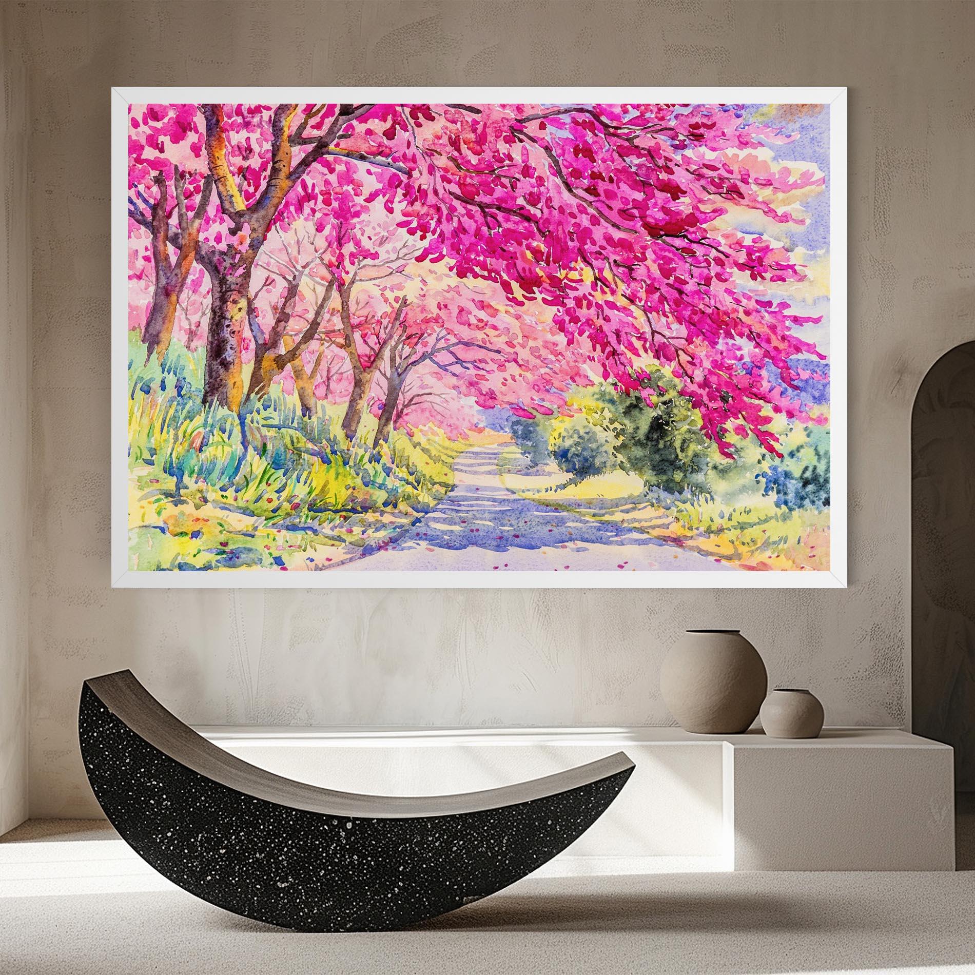 Vászonkép Pink Trees Art mockup 8