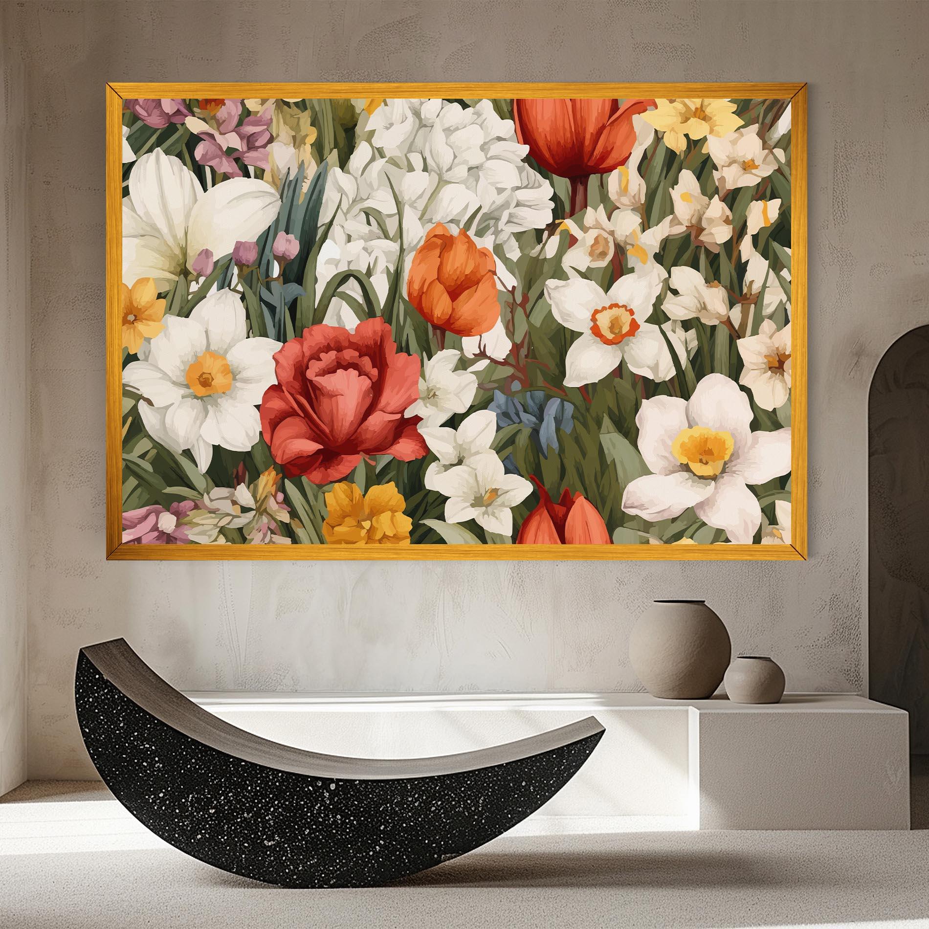 Vászonkép Orange Red Spring mockup 8