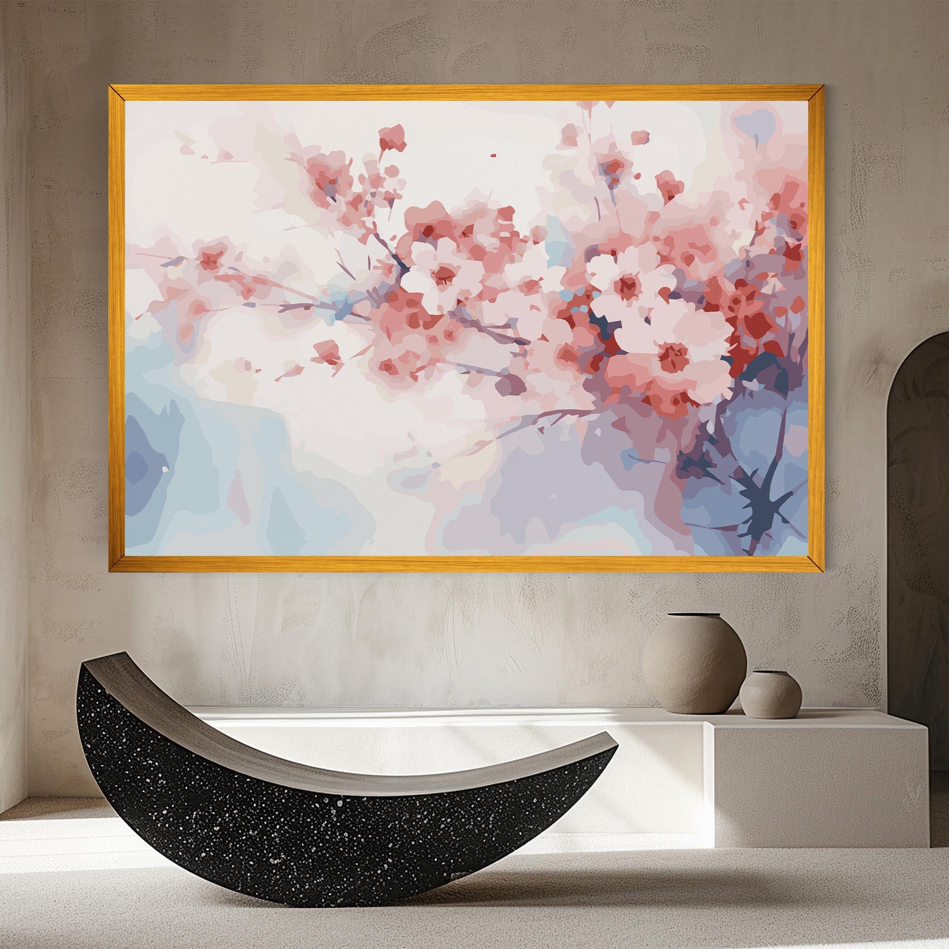 Vászonkép Pastel Spring Flowers mockup 8