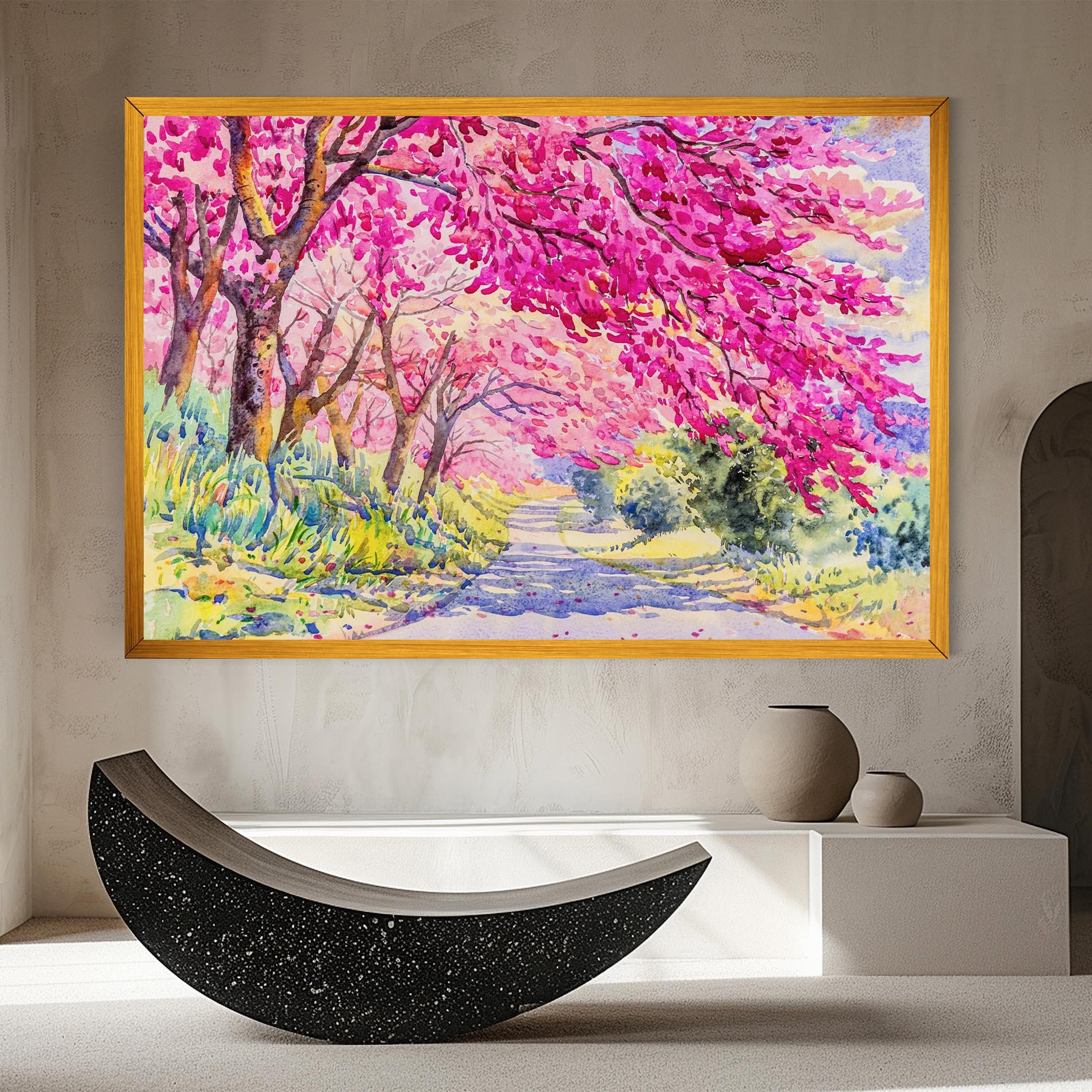 Vászonkép Pink Trees Art mockup 8