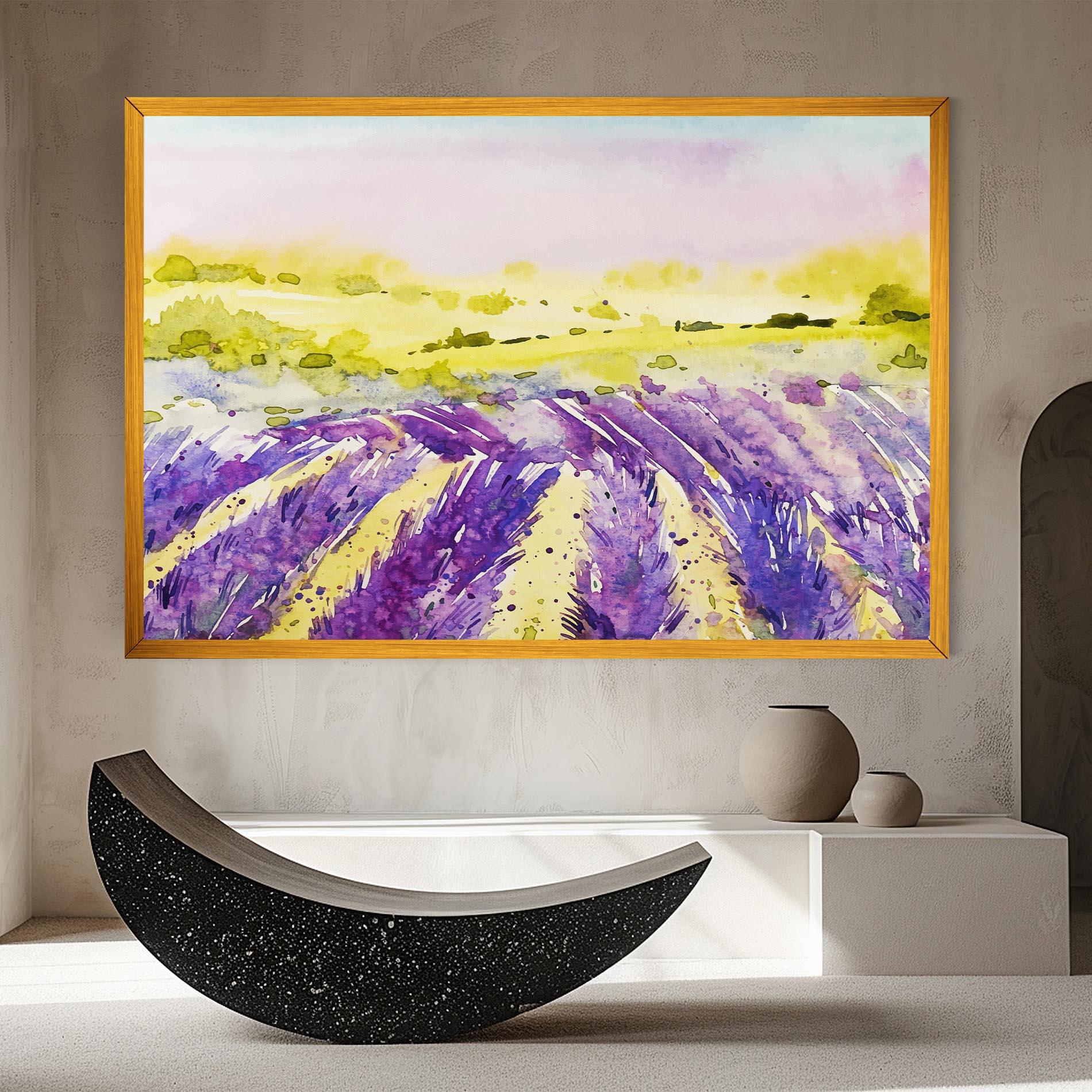 Vászonkép Purple Spring Field mockup 8