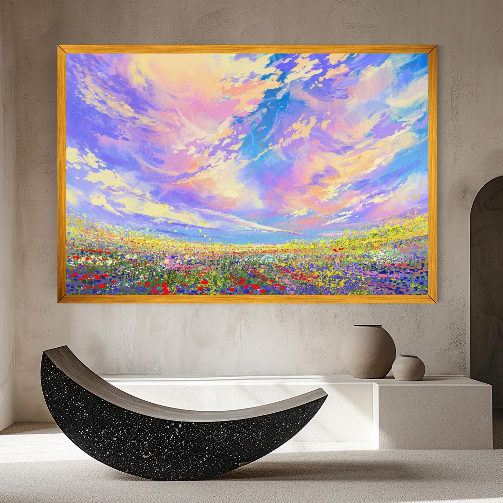 Vászonkép Spring Field mockup 8