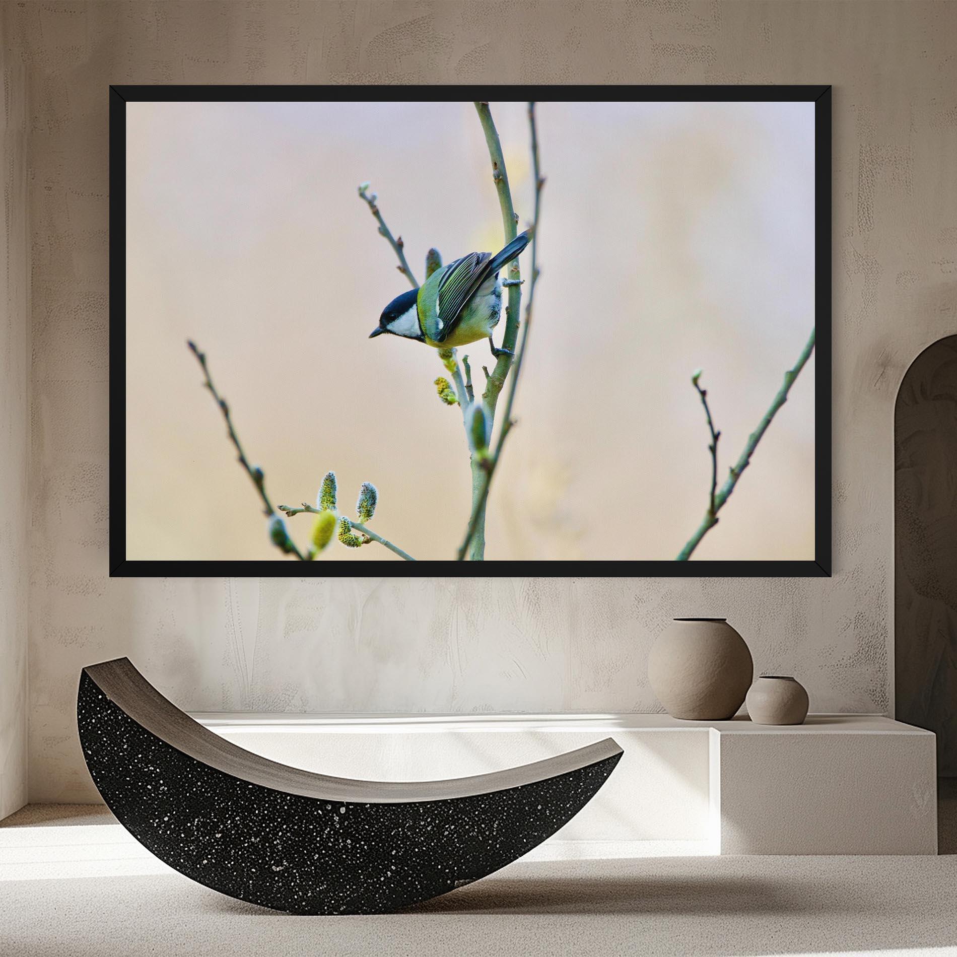 Vászonkép Beautiful Spring Bird mockup 8